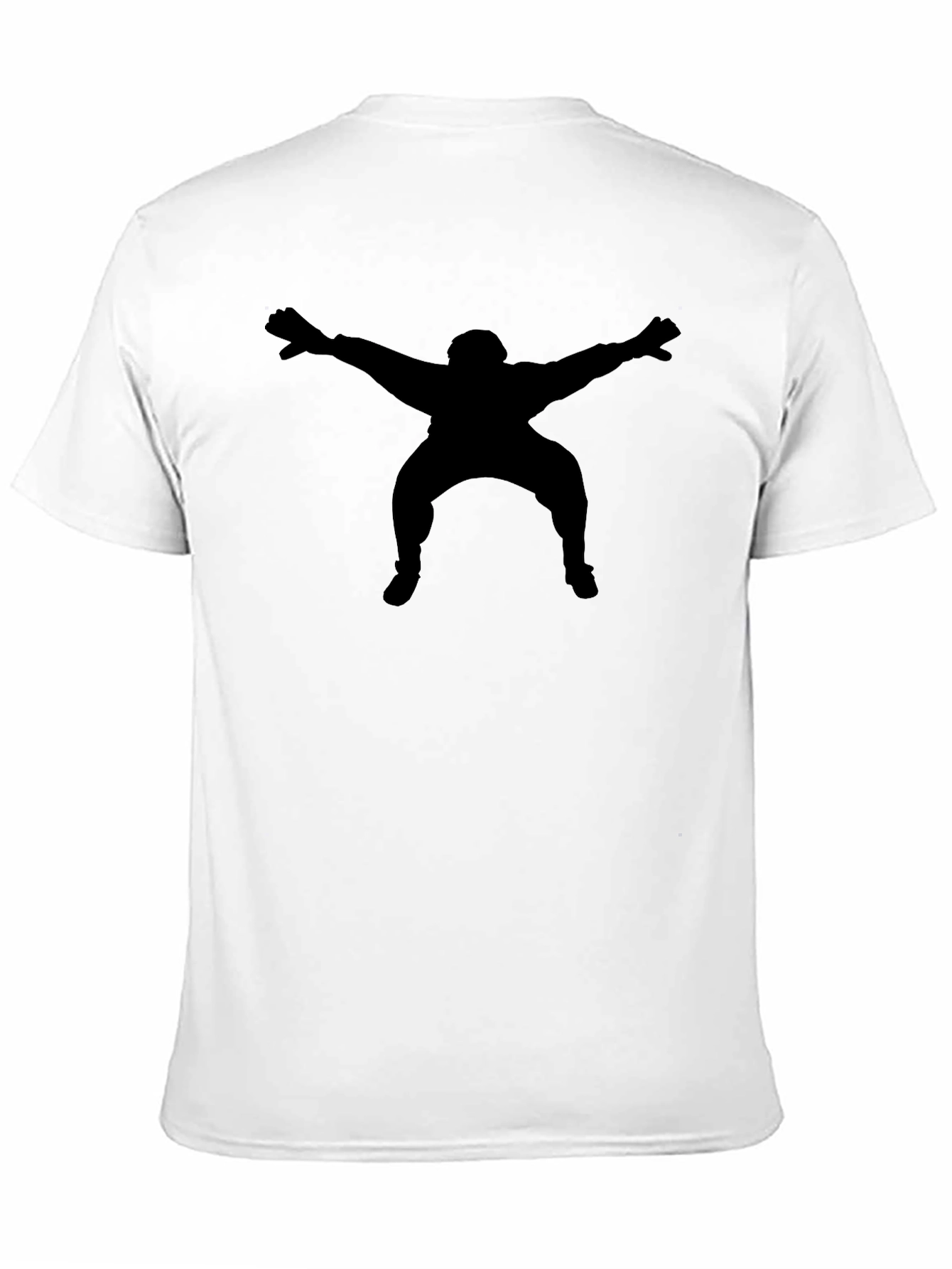Mens Black T-Shirt with Silhouette Design
