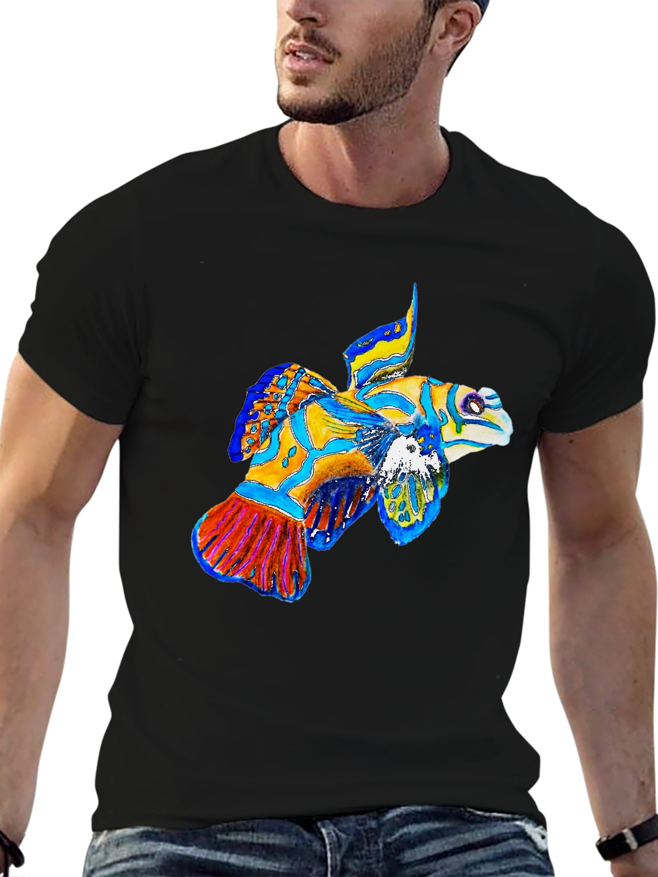 Mandarinfish Graphic Tee - Black