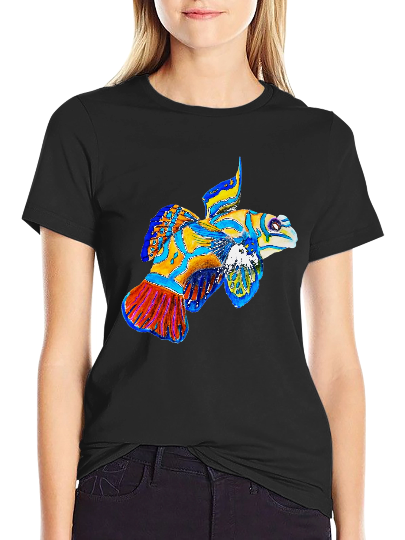 Mandarinfish Graphic Tee - Black