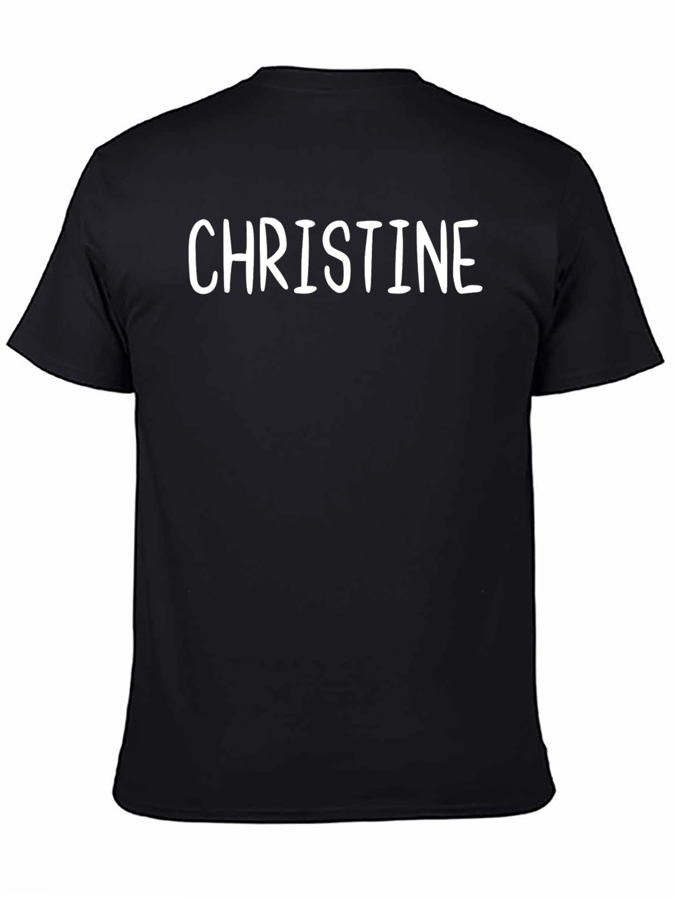 Personalized Christine Black T-Shirt