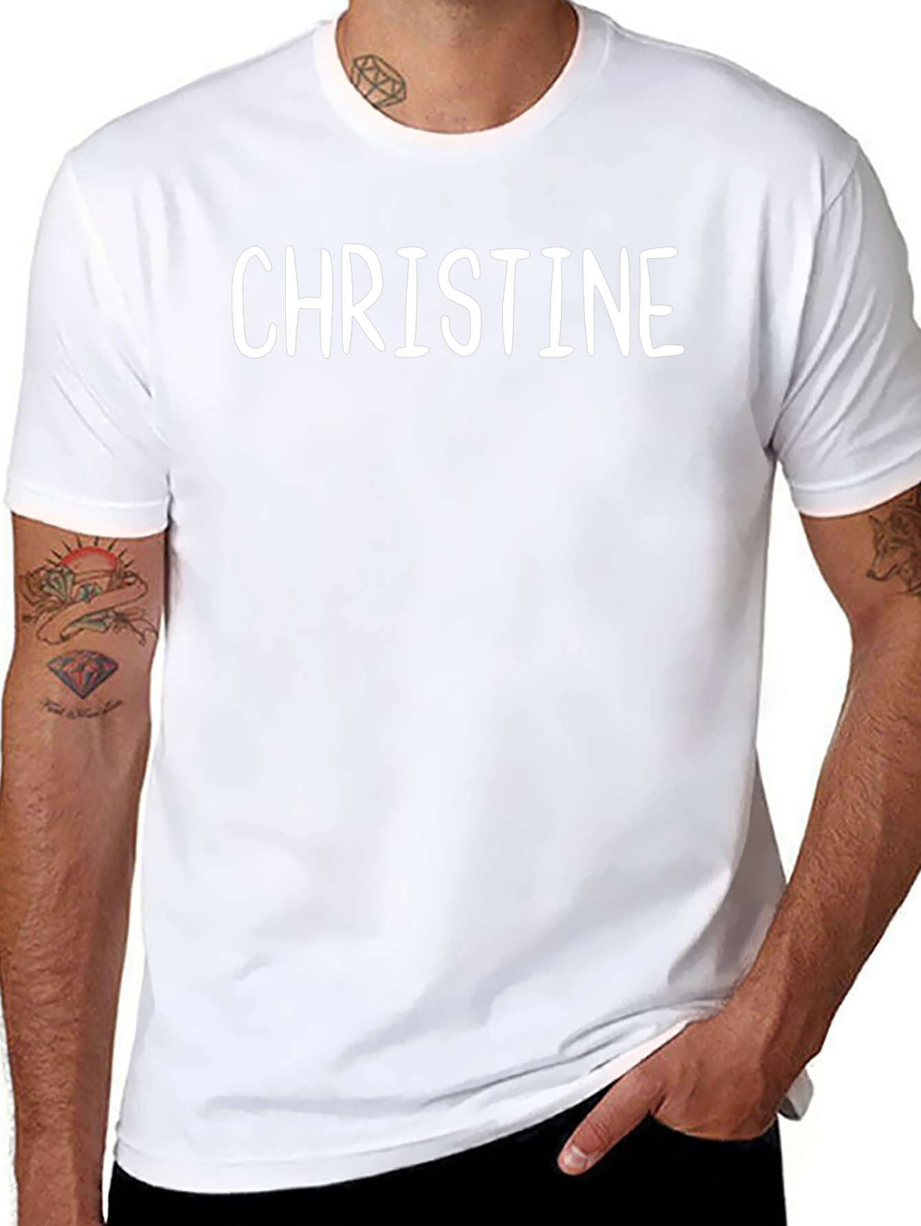 Personalized Christine Black T-Shirt