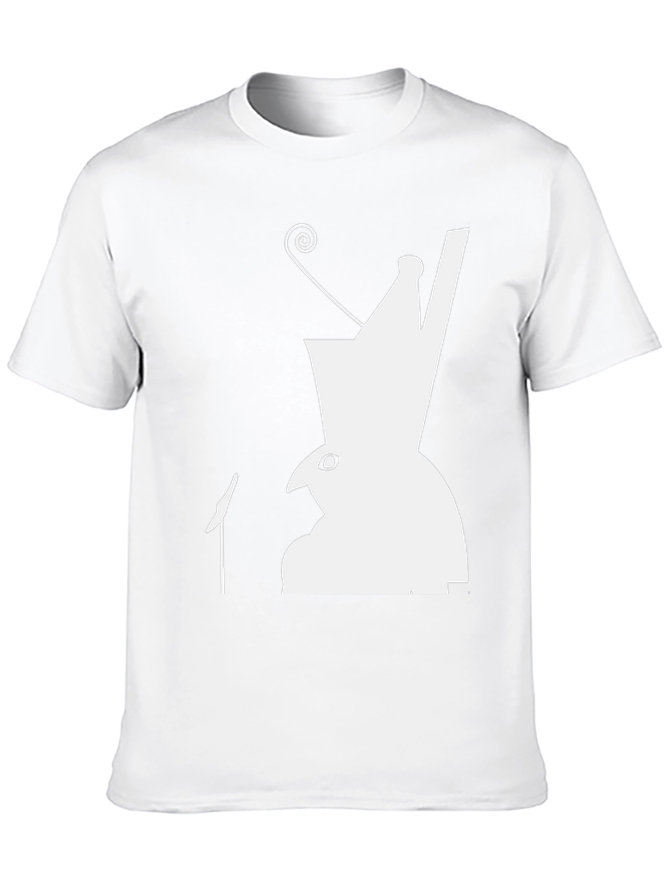 Abstract Character Graphic Print Black T-Shirt