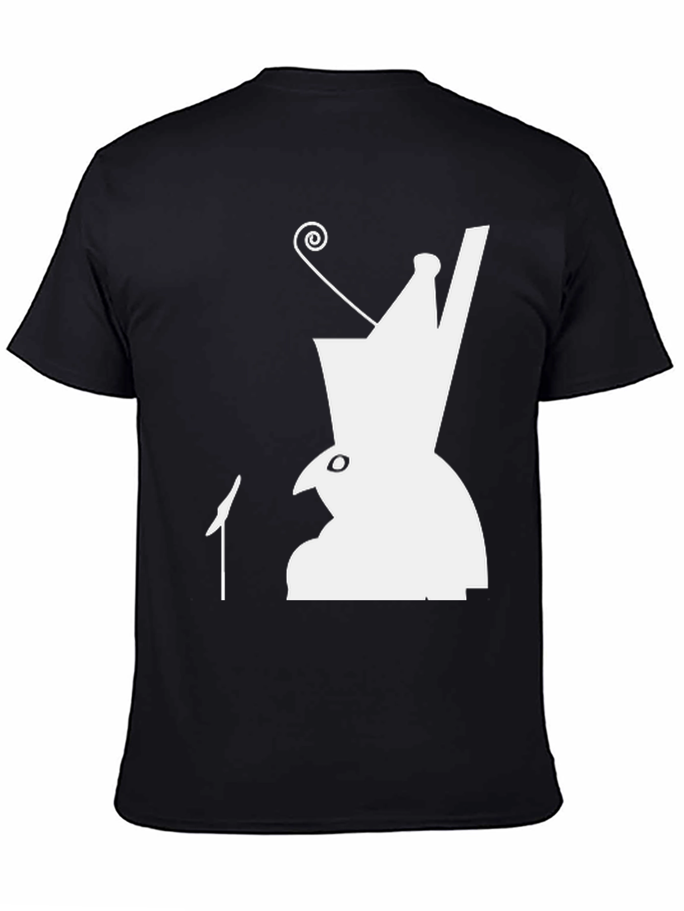 Abstract Character Graphic Print Black T-Shirt