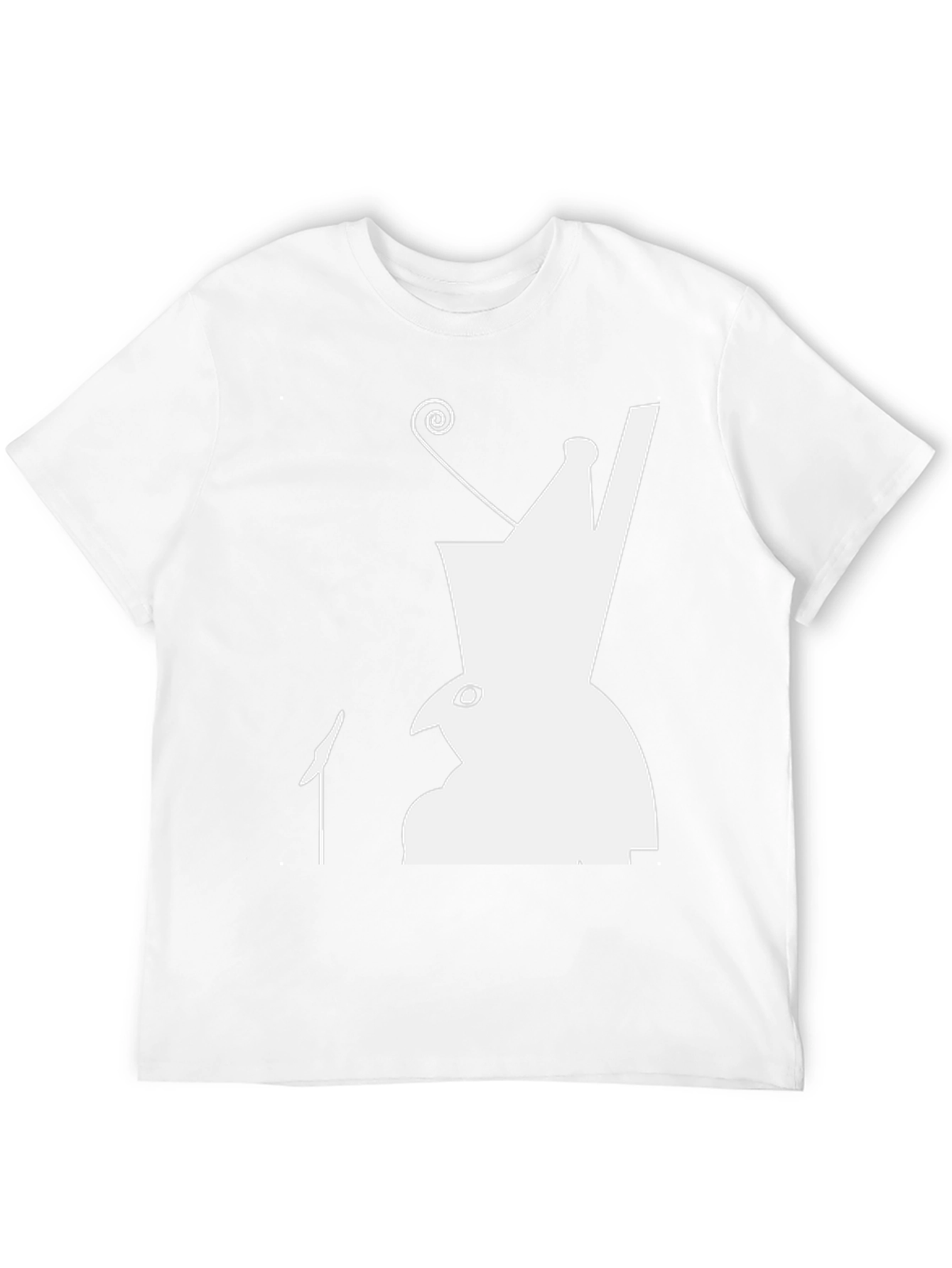 Abstract Character Graphic Print Black T-Shirt