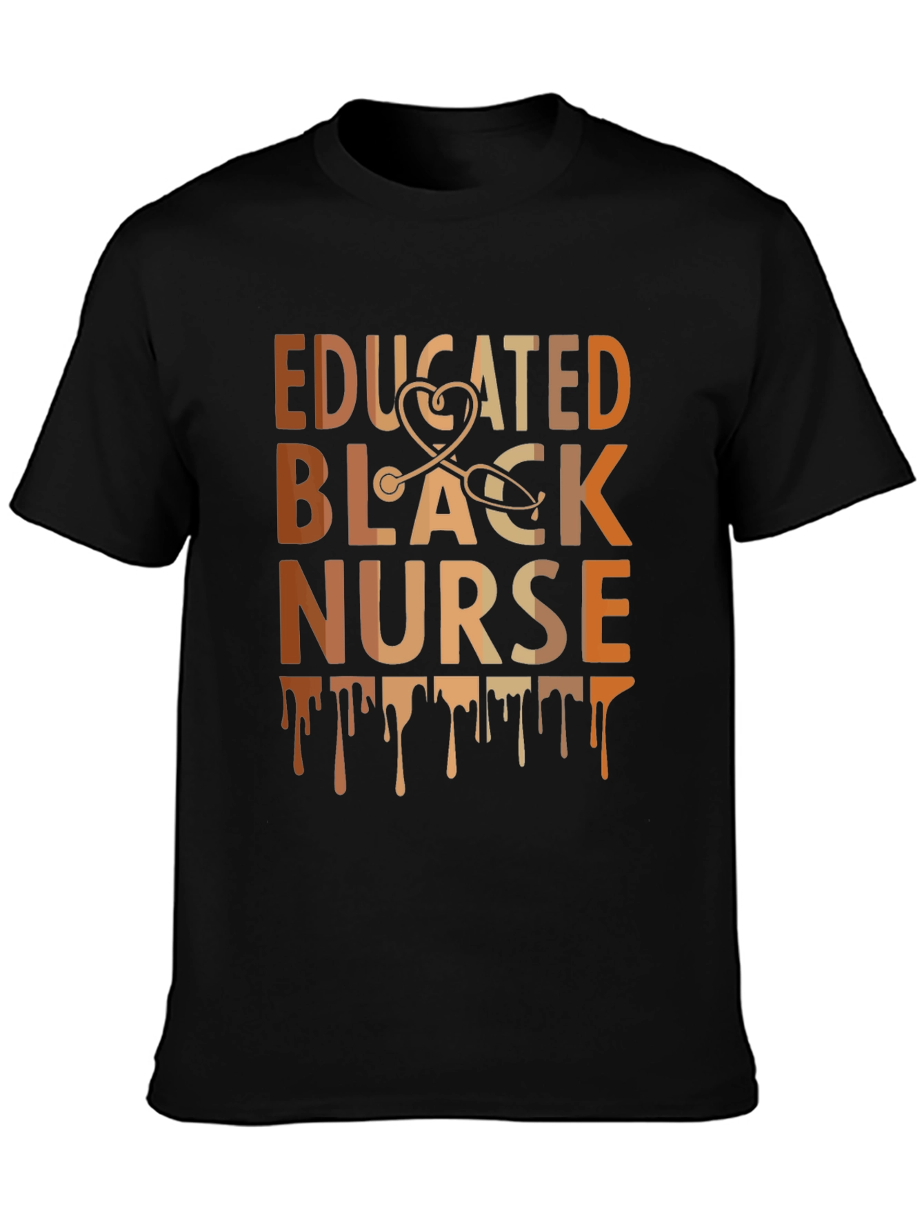 Educated Black Nurse Tee - Stylish Graphic T-Shirt