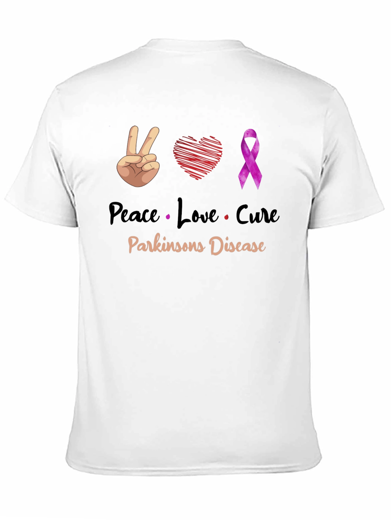Peace Love Cure Parkinsons Disease T-Shirt