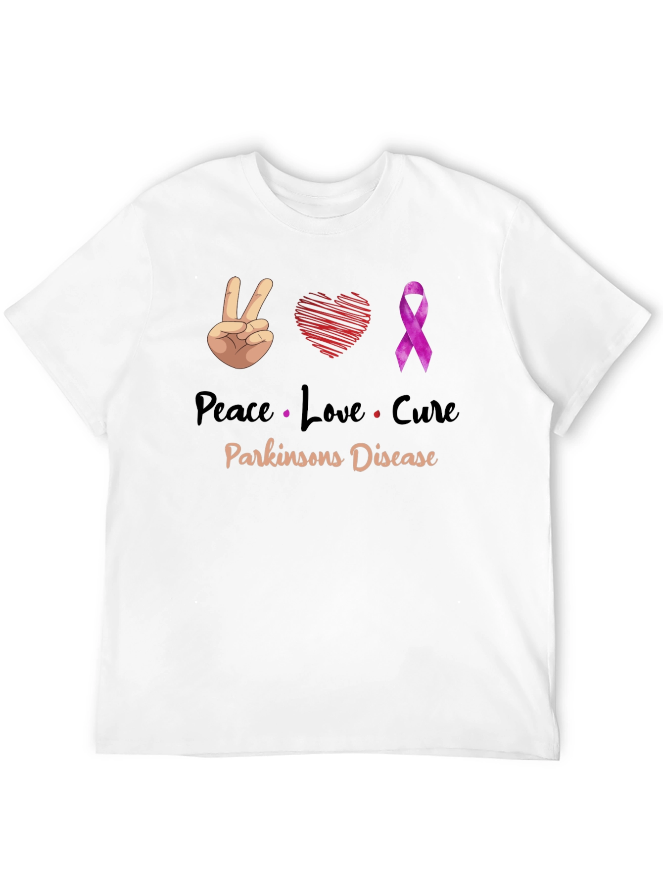 Peace Love Cure Parkinsons Disease T-Shirt