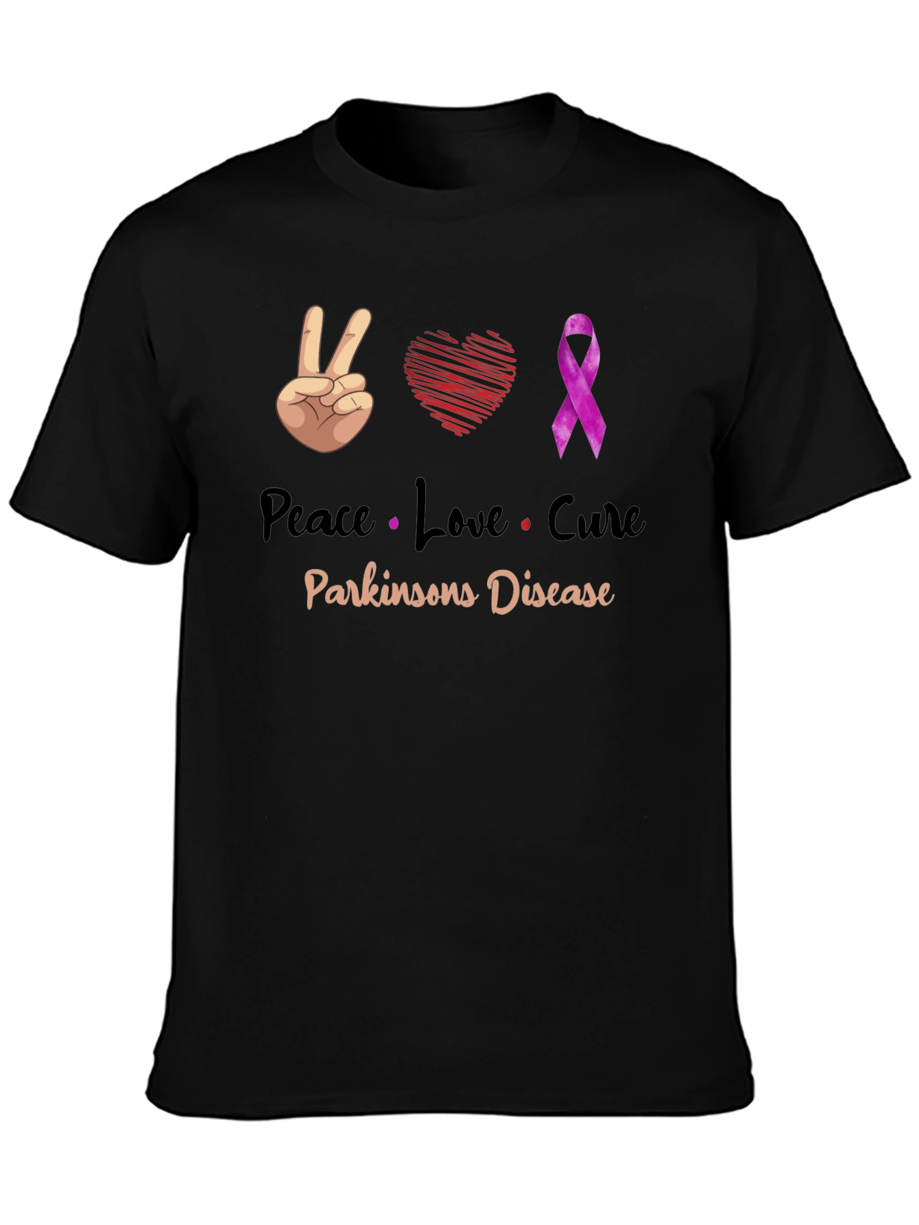 Peace Love Cure Parkinsons Disease T-Shirt