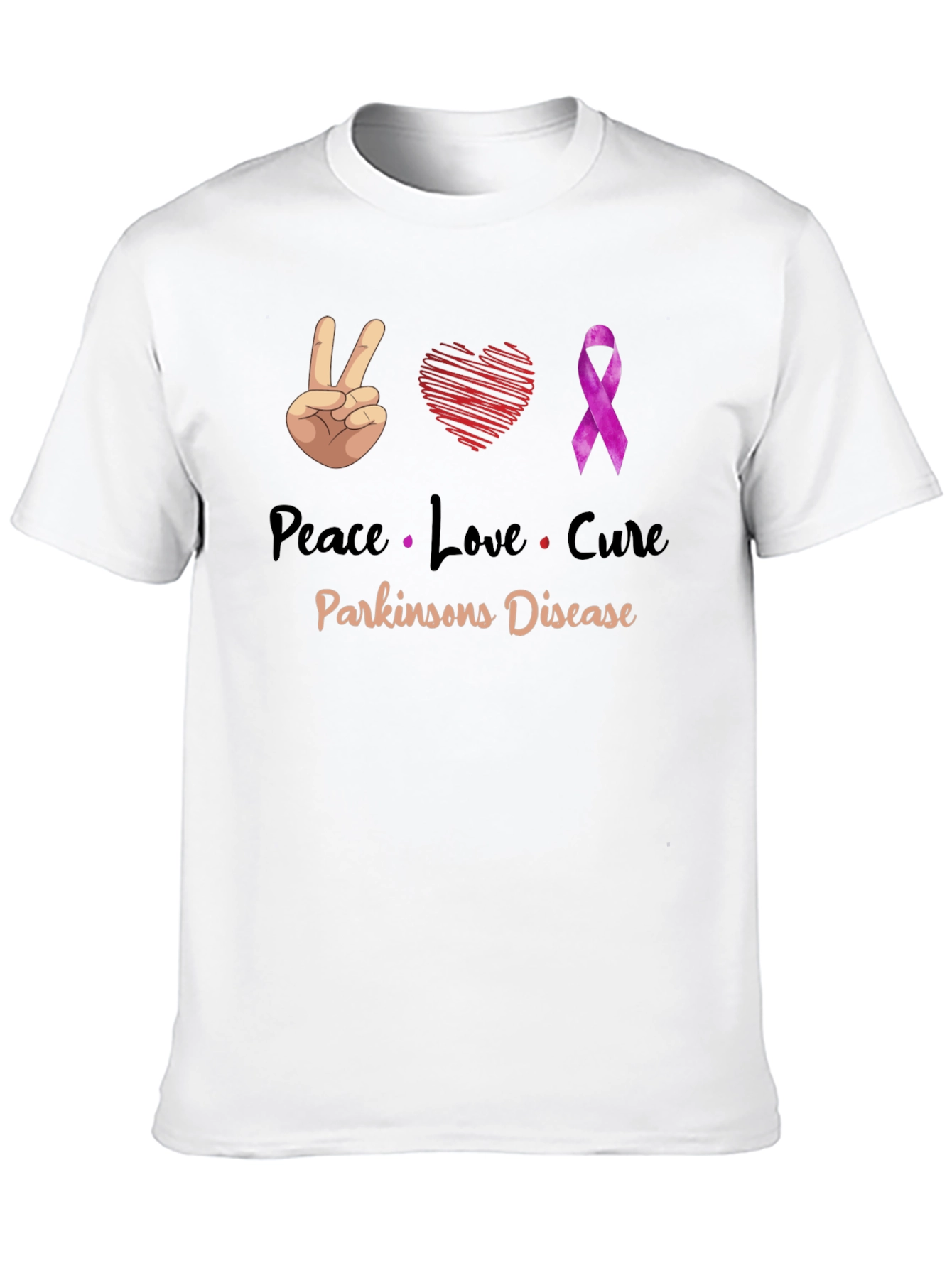 Peace Love Cure Parkinsons Disease T-Shirt