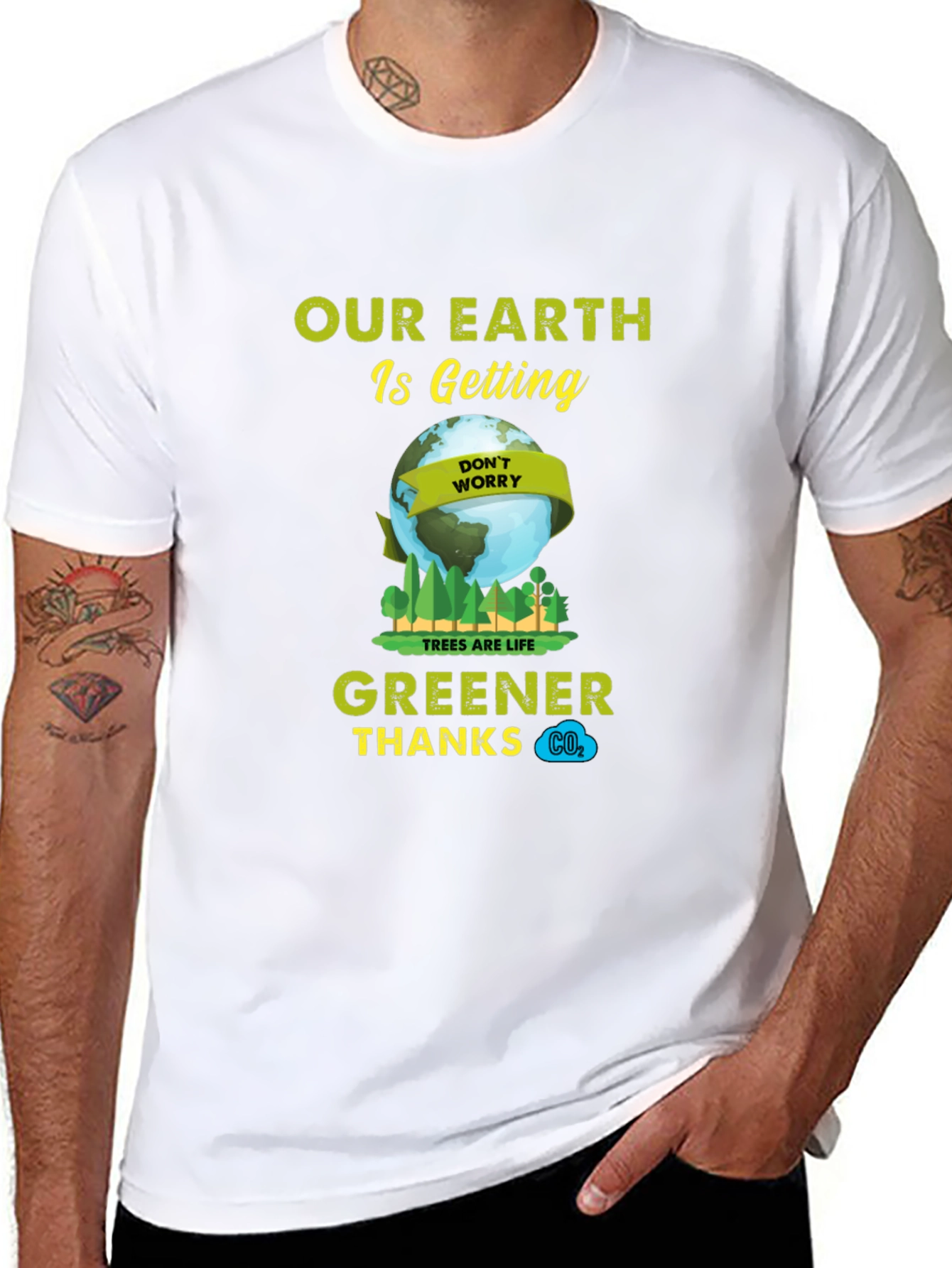 Eco-Friendly Our Earth is Getting Greener Graphic Tee
