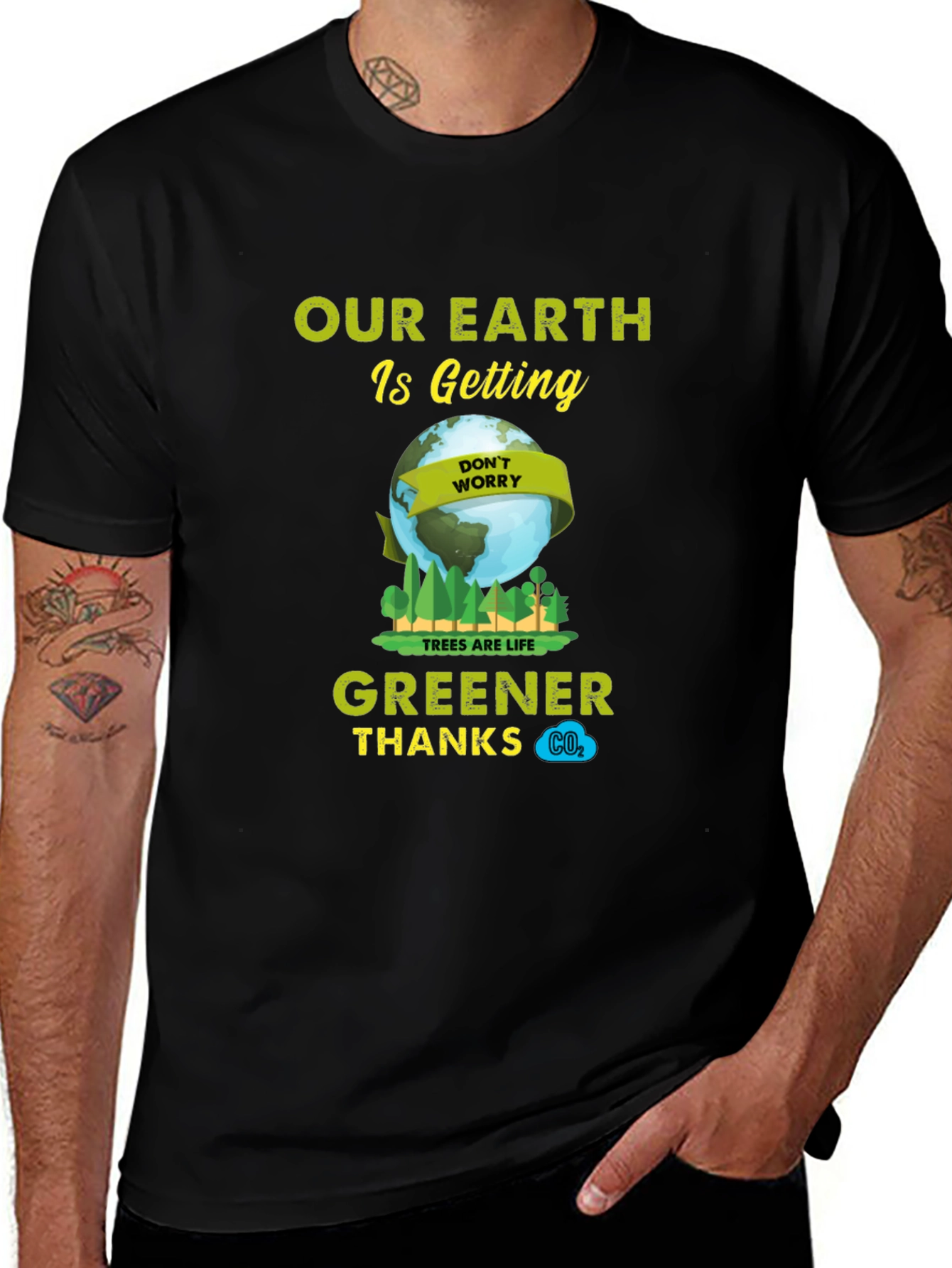 Eco-Friendly Our Earth is Getting Greener Graphic Tee