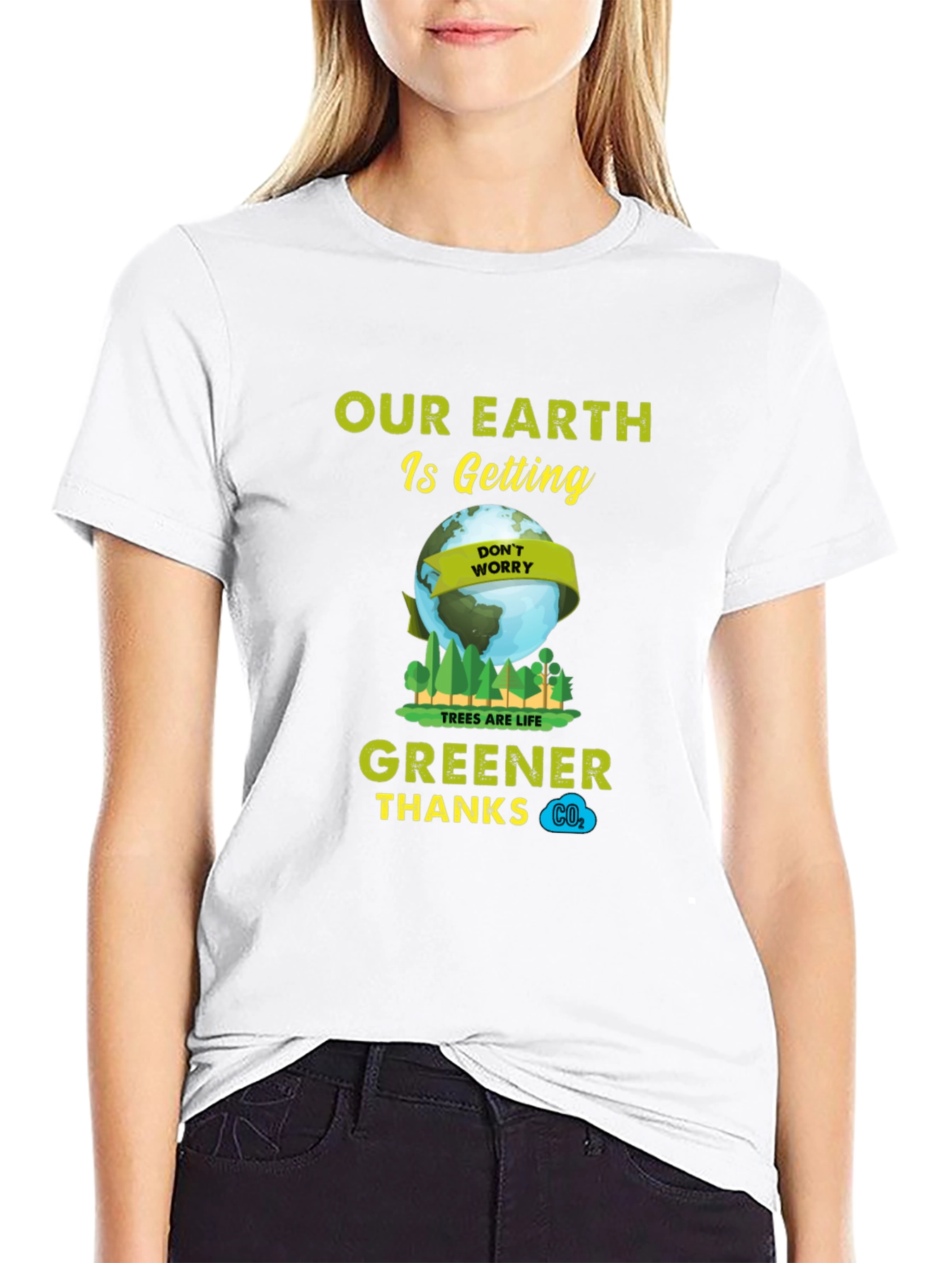Eco-Friendly Our Earth is Getting Greener Graphic Tee