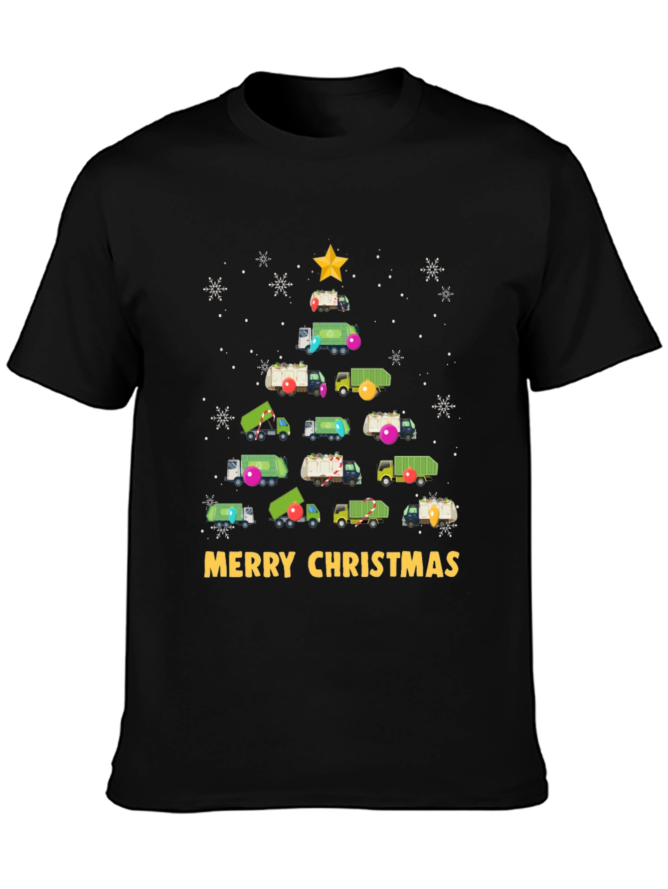 Christmas Garbage Truck Tree T-Shirt