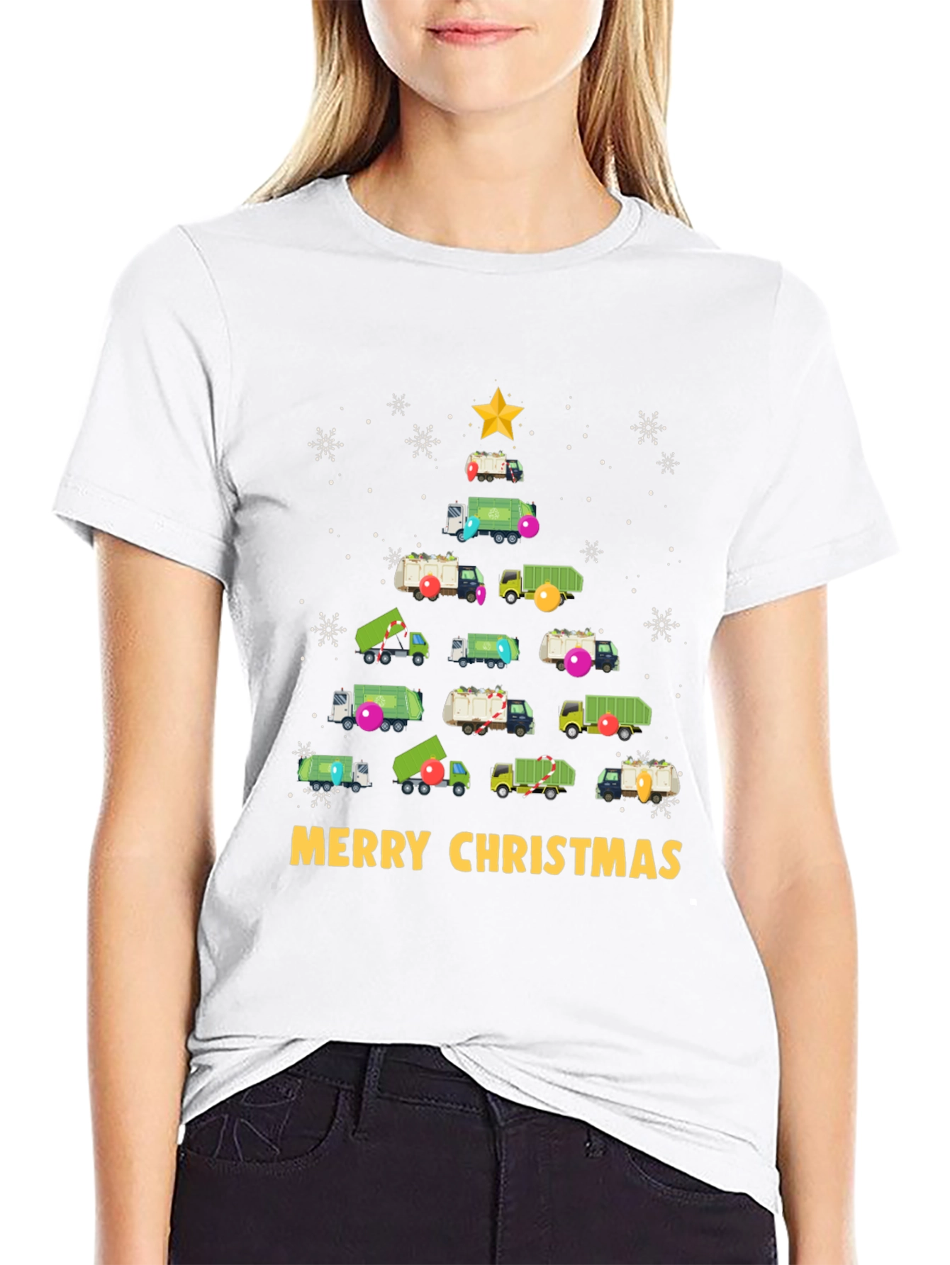 Christmas Garbage Truck Tree T-Shirt