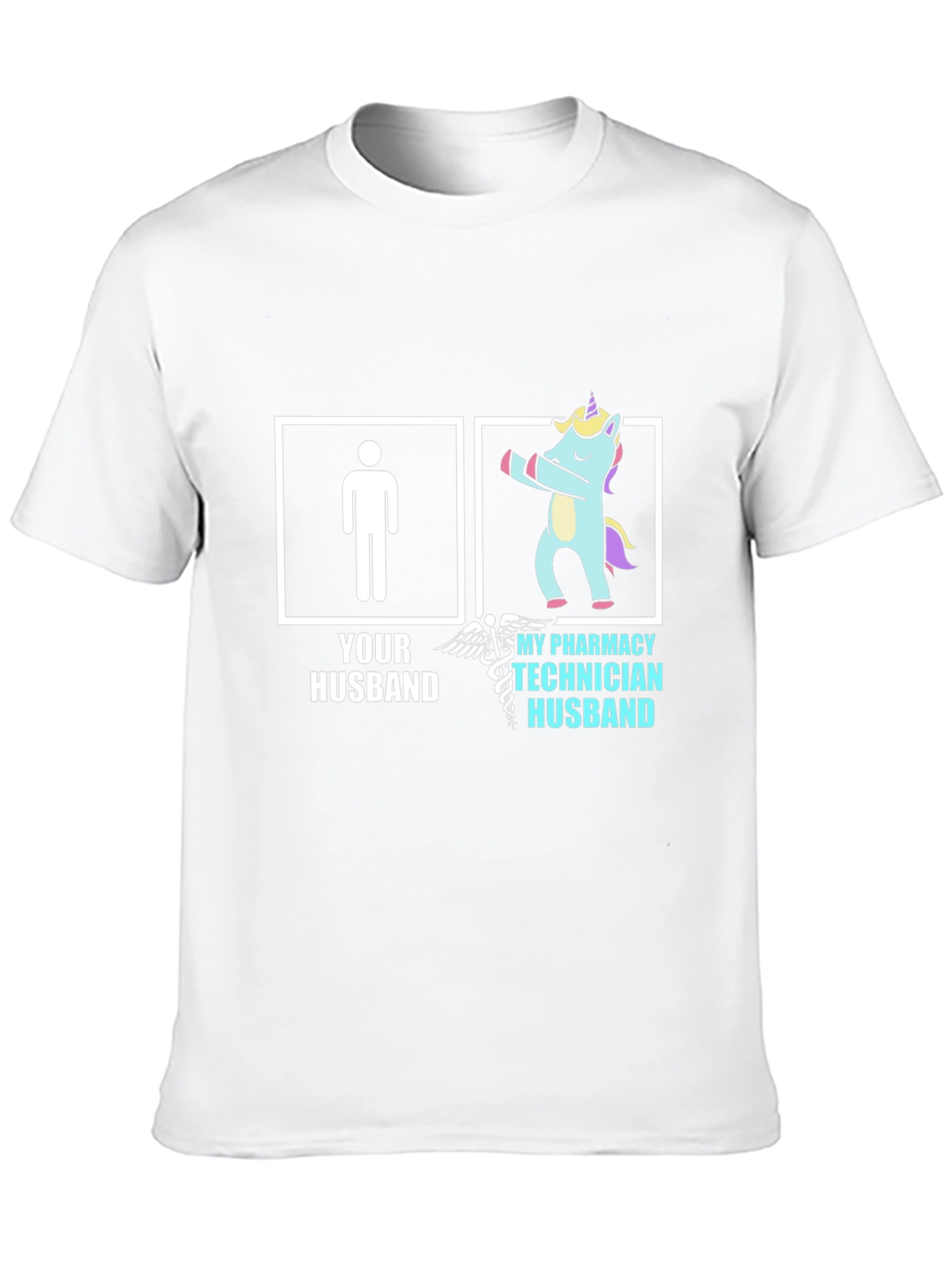 Funny Pharmacy Technician Husband Unicorn T-Shirt