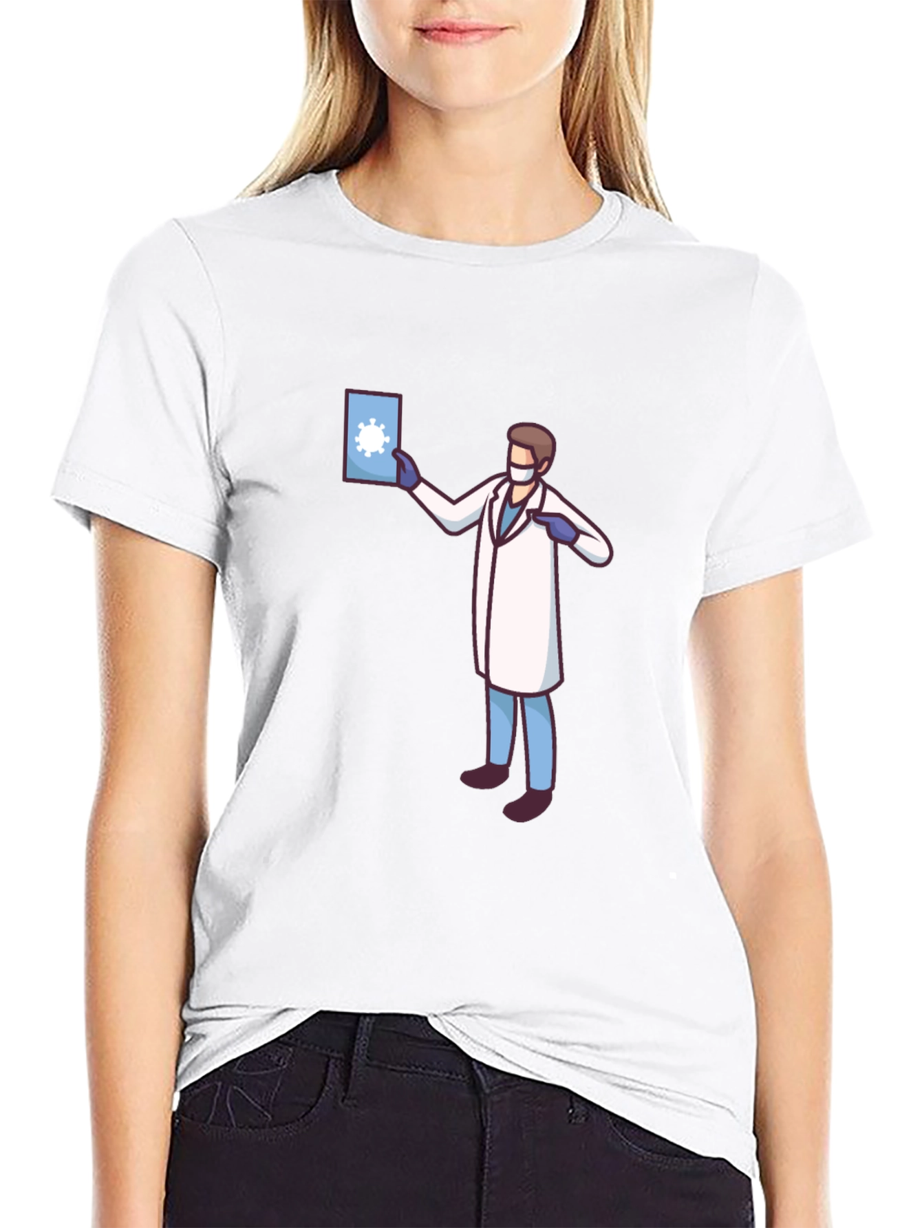 Doctor Graphic Black T-Shirt - Novelty COVID Design