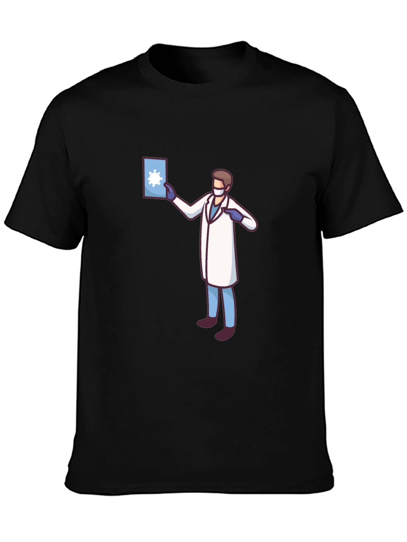 Doctor Graphic Black T-Shirt - Novelty COVID Design
