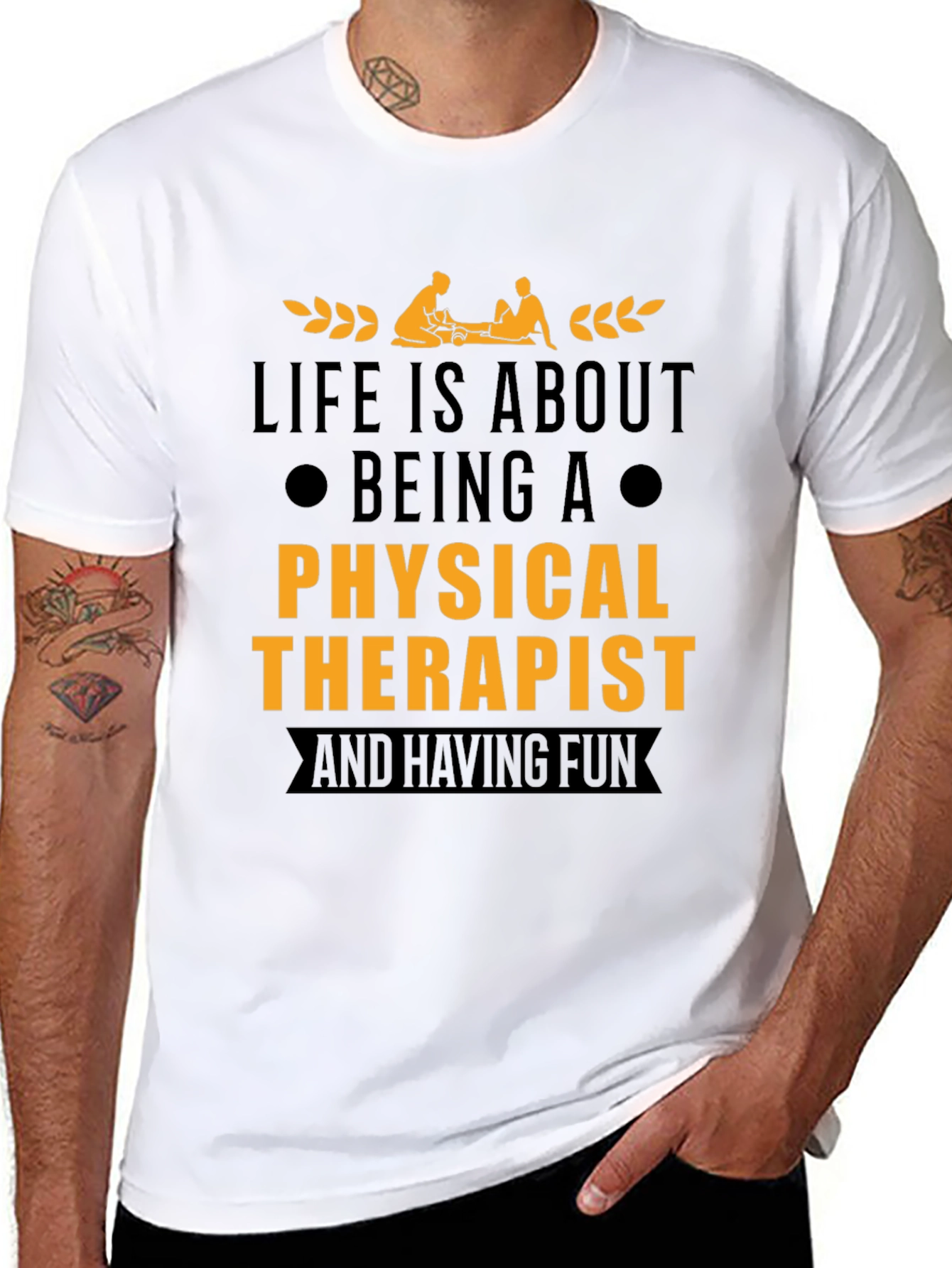 Physical Therapist T-Shirt - Life is About Being A...