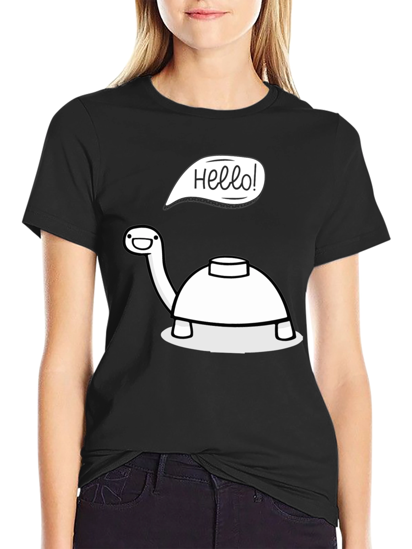 Hello Turtle T-Shirt - Cartoon Fun!