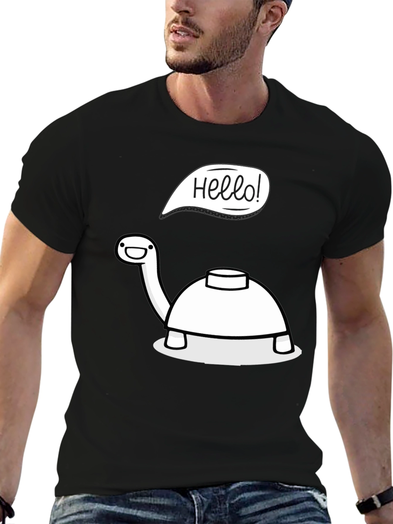 Hello Turtle T-Shirt - Cartoon Fun!