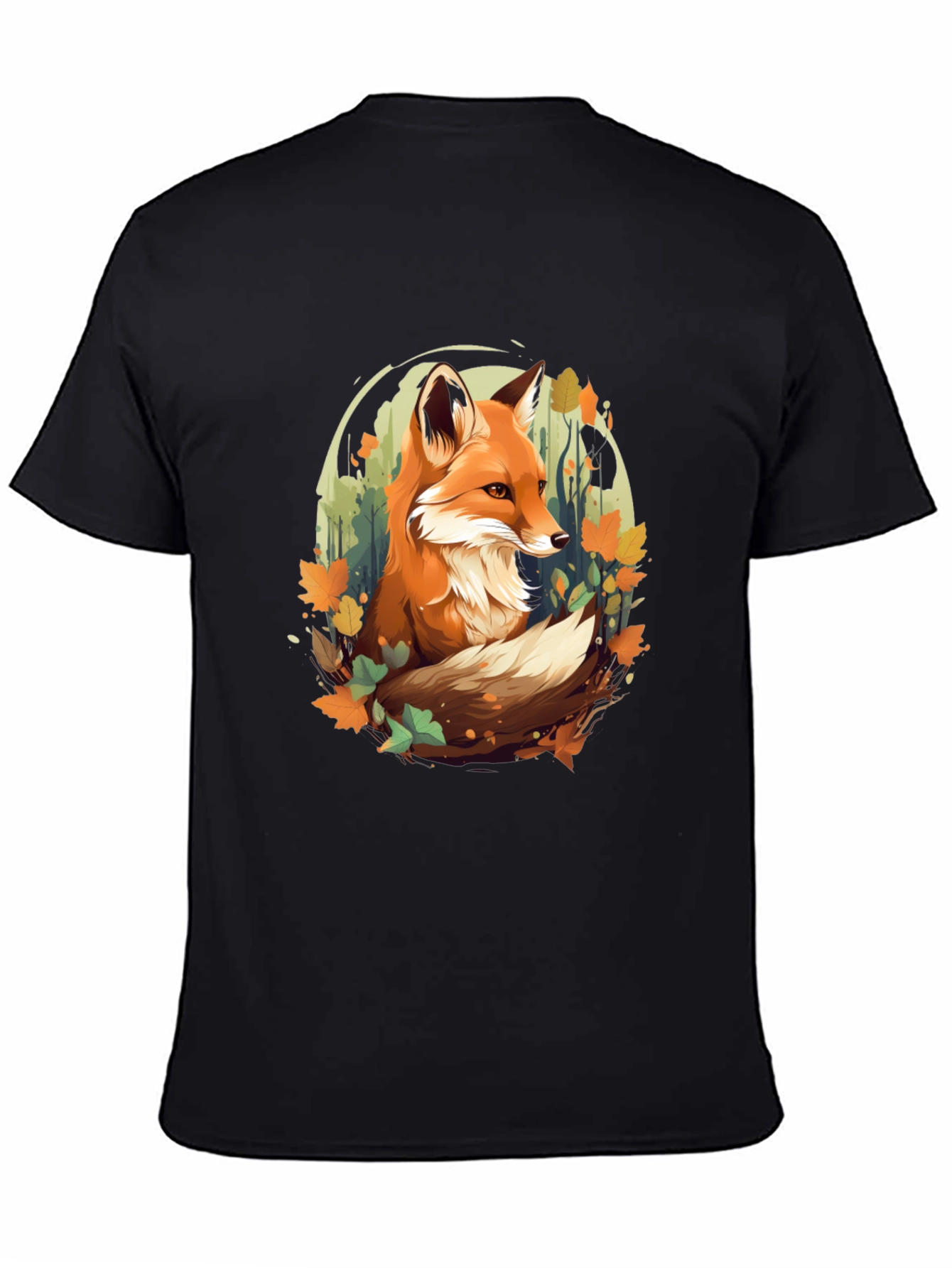 Autumn Fox Graphic Tee - Stylish Wildlife Design