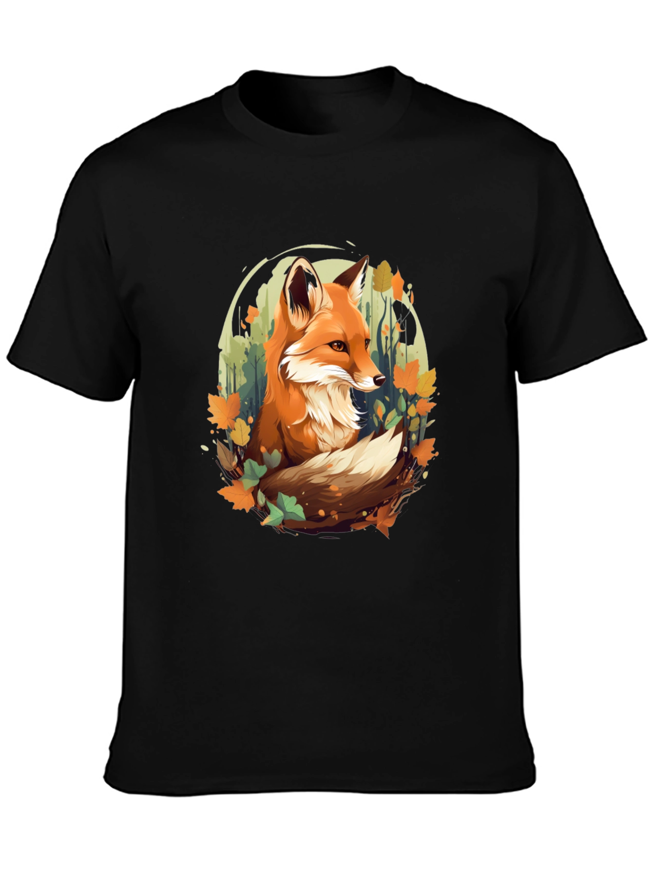 Autumn Fox Graphic Tee - Stylish Wildlife Design
