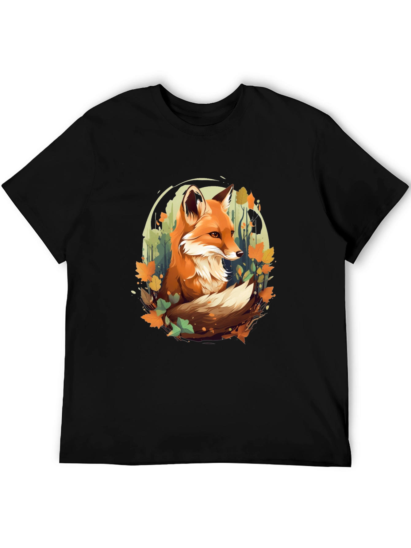 Autumn Fox Graphic Tee - Stylish Wildlife Design