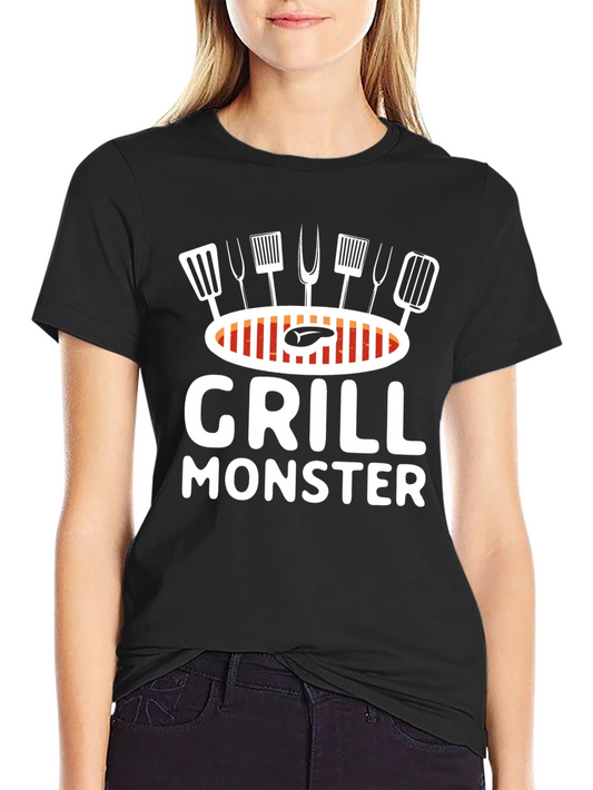 Grill Monster Black Graphic T-Shirt