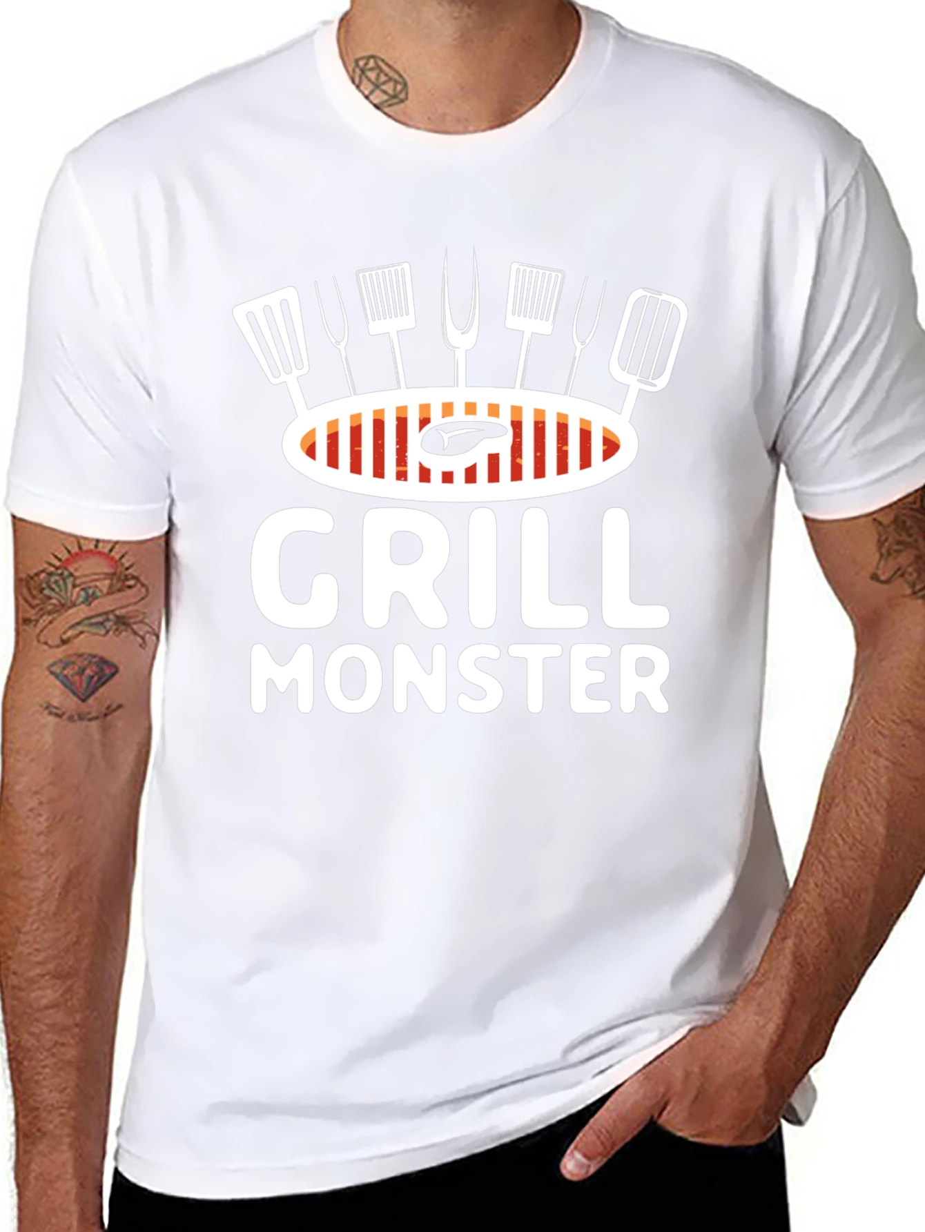 Grill Monster Black Graphic T-Shirt