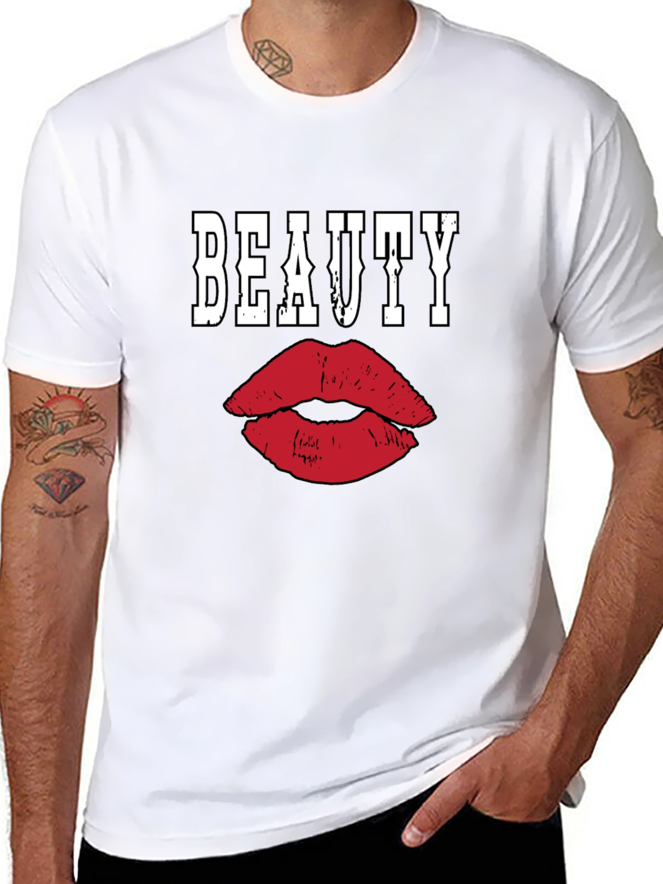 Beauty Lips Graphic Tee - Unisex Fashion T-Shirt