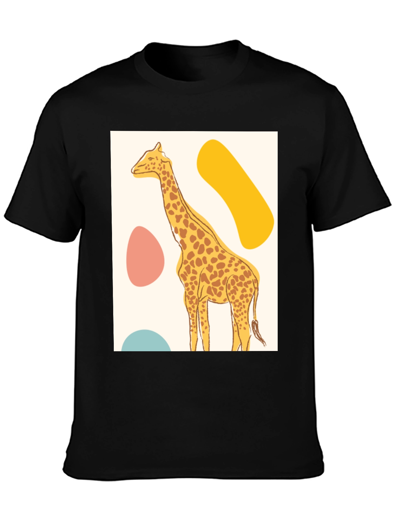 Giraffe Graphic Tee - Modern Art Style Print