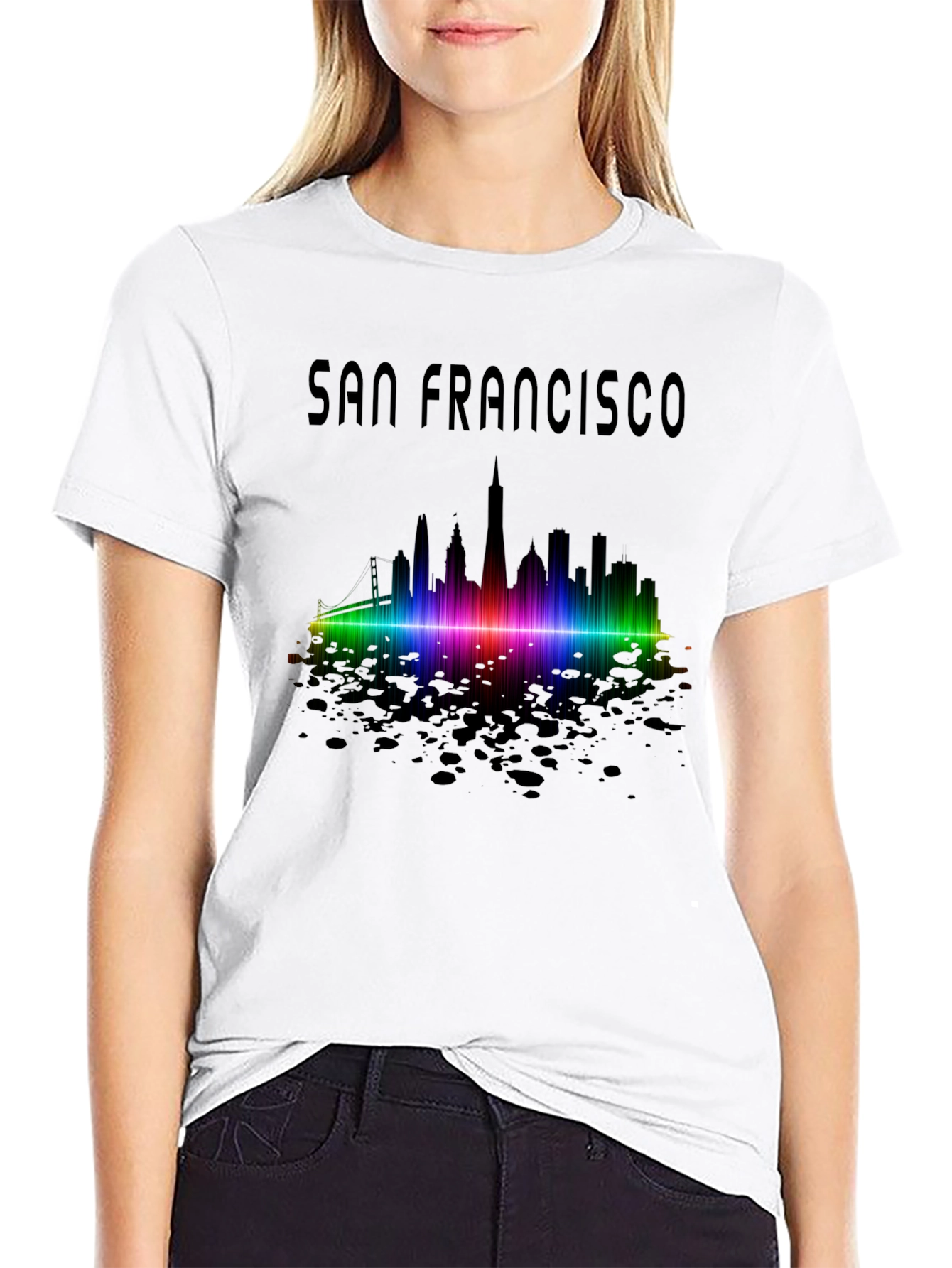 San Francisco Skyline Graphic Tee - Black T-Shirt
