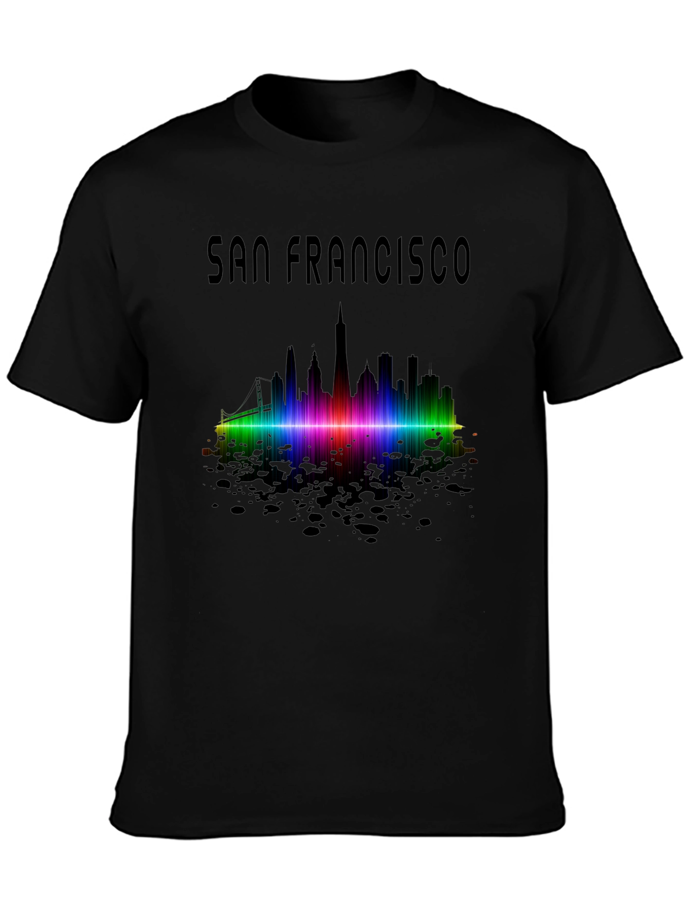San Francisco Skyline Graphic Tee - Black T-Shirt