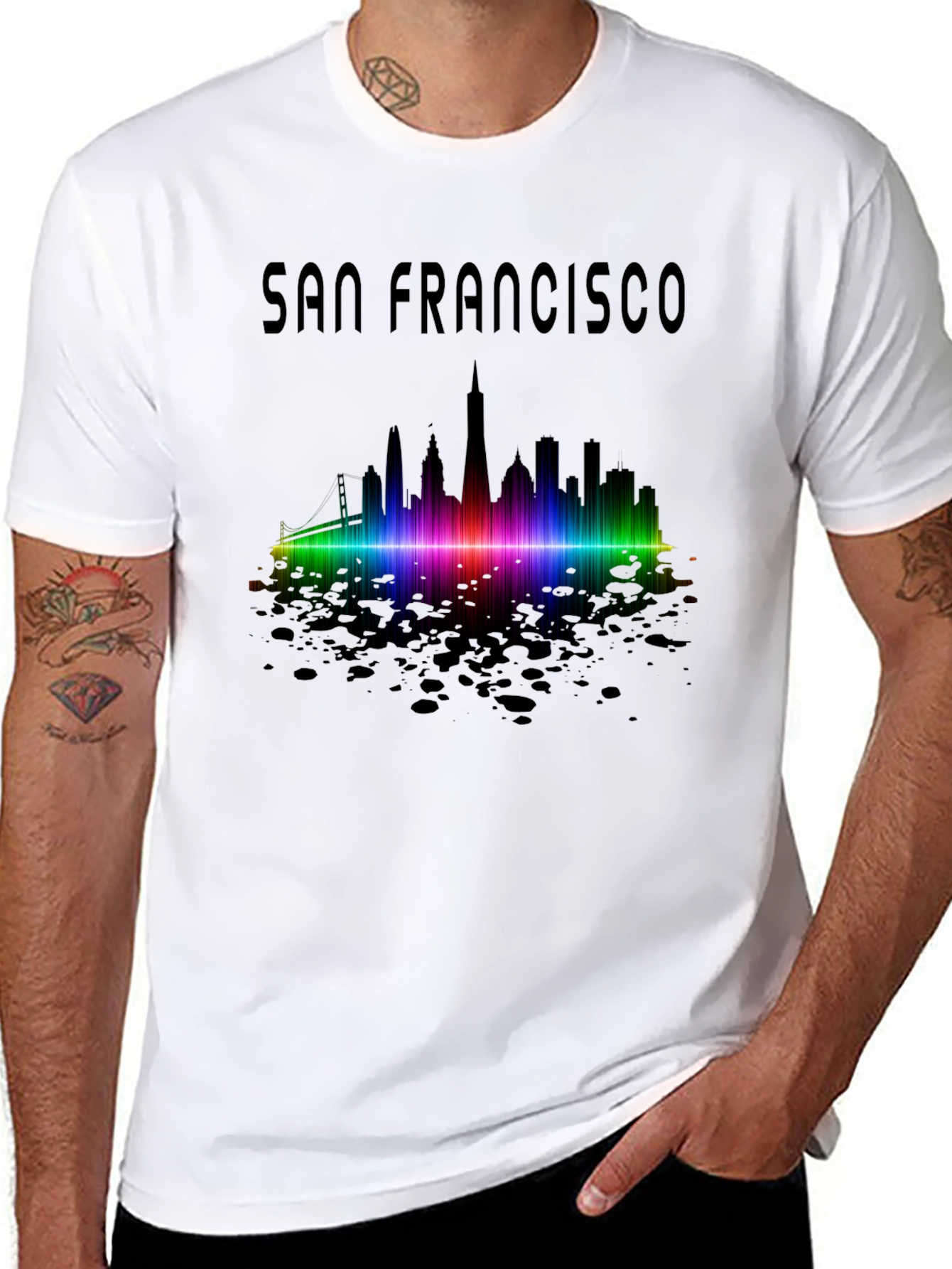 San Francisco Skyline Graphic Tee - Black T-Shirt