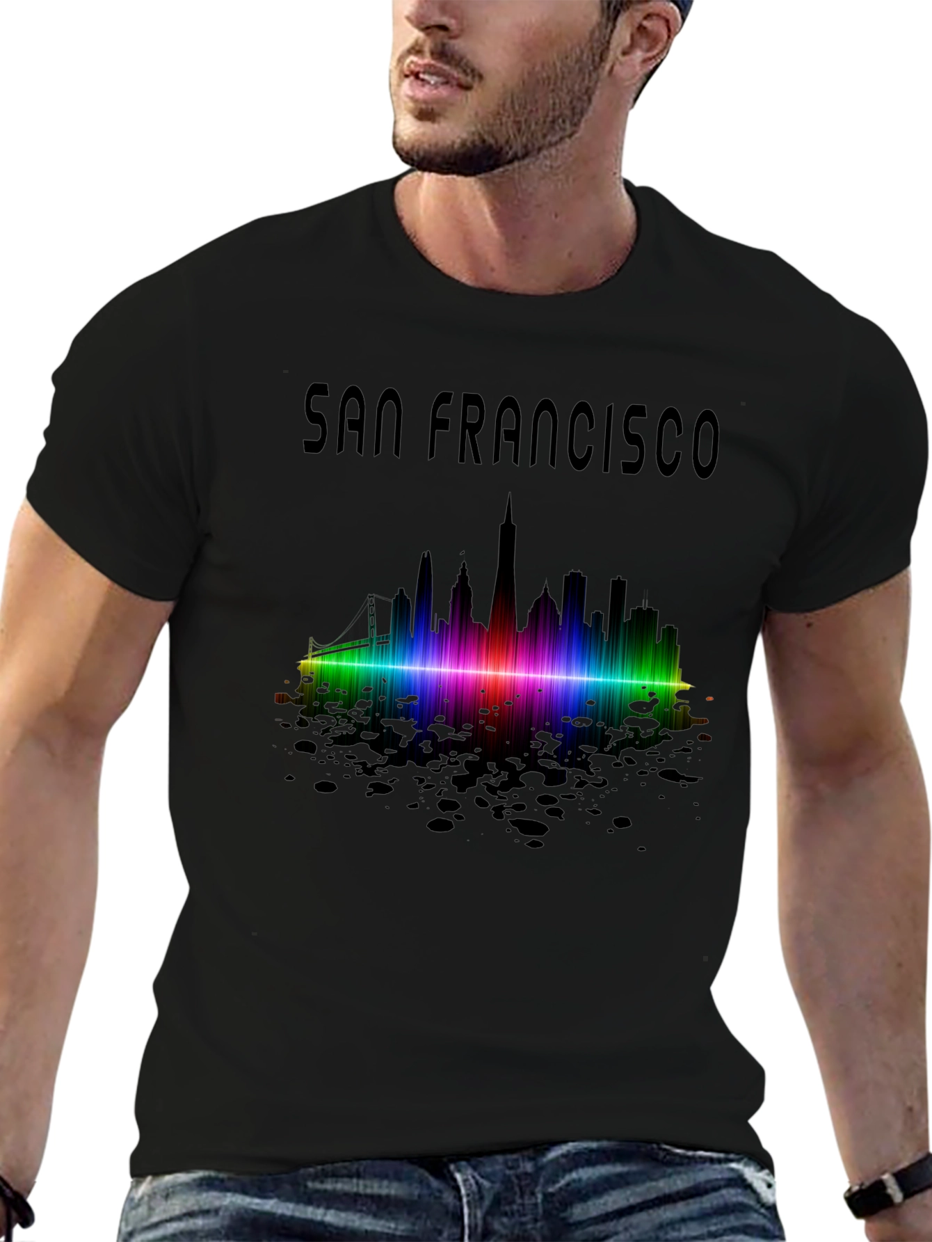 San Francisco Skyline Graphic Tee - Black T-Shirt