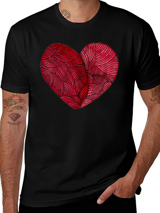 Heart Graphic Tee - Mens Black T-Shirt