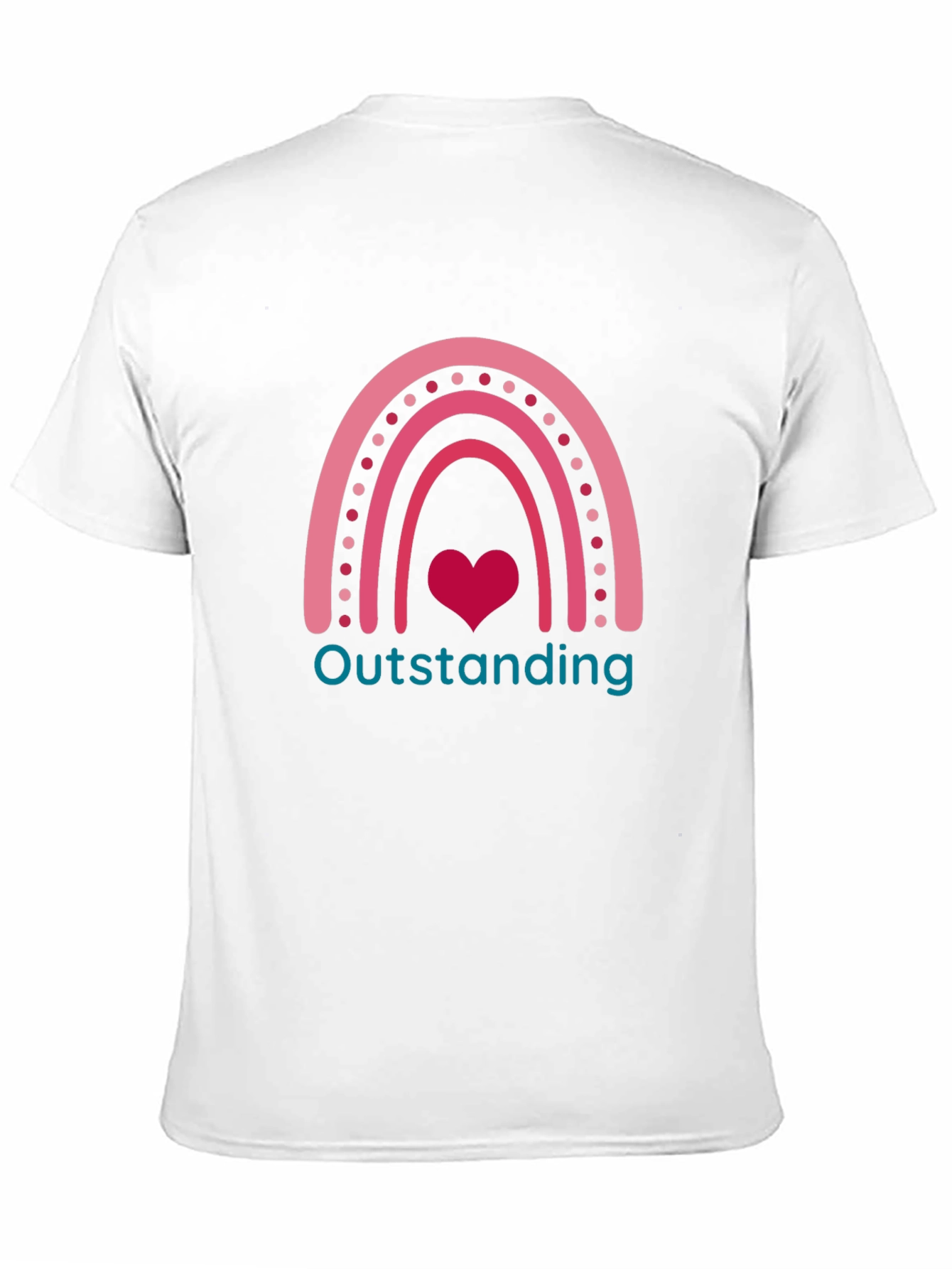 Outstanding Rainbow Heart Graphic T-Shirt