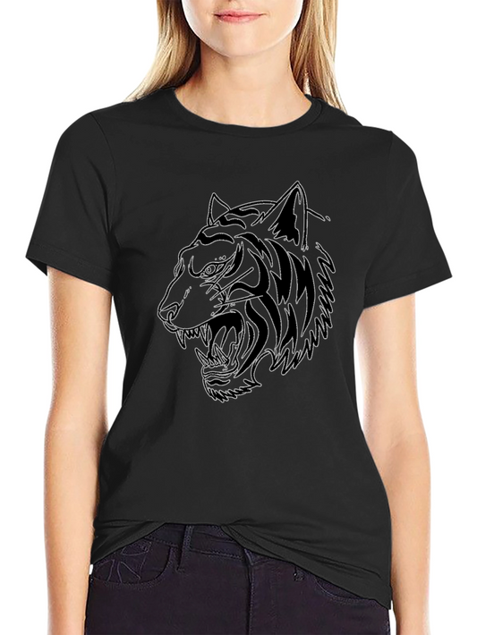 Mens Black Tiger Graphic T-Shirt