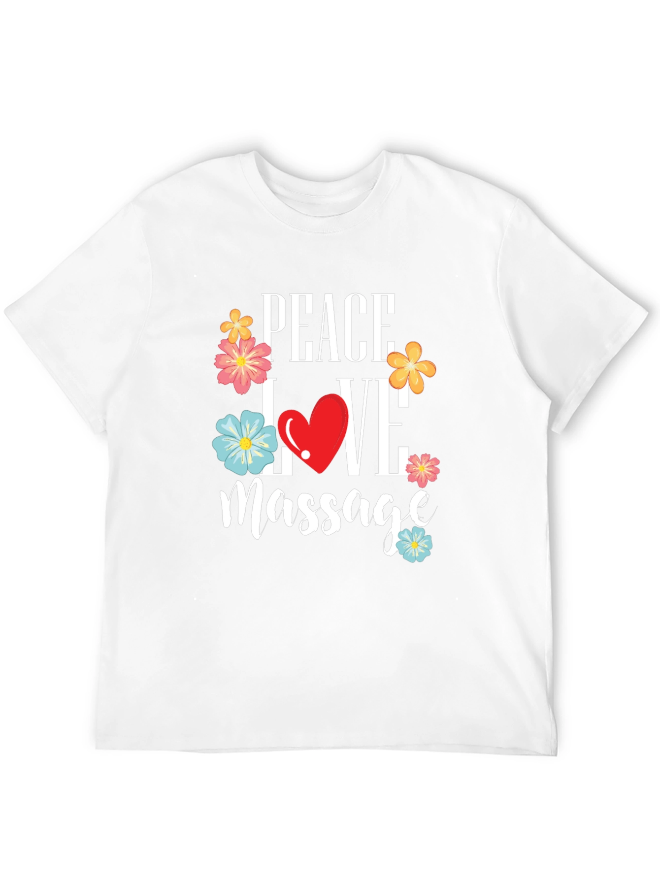 Peace Love Massage Graphic T-Shirt