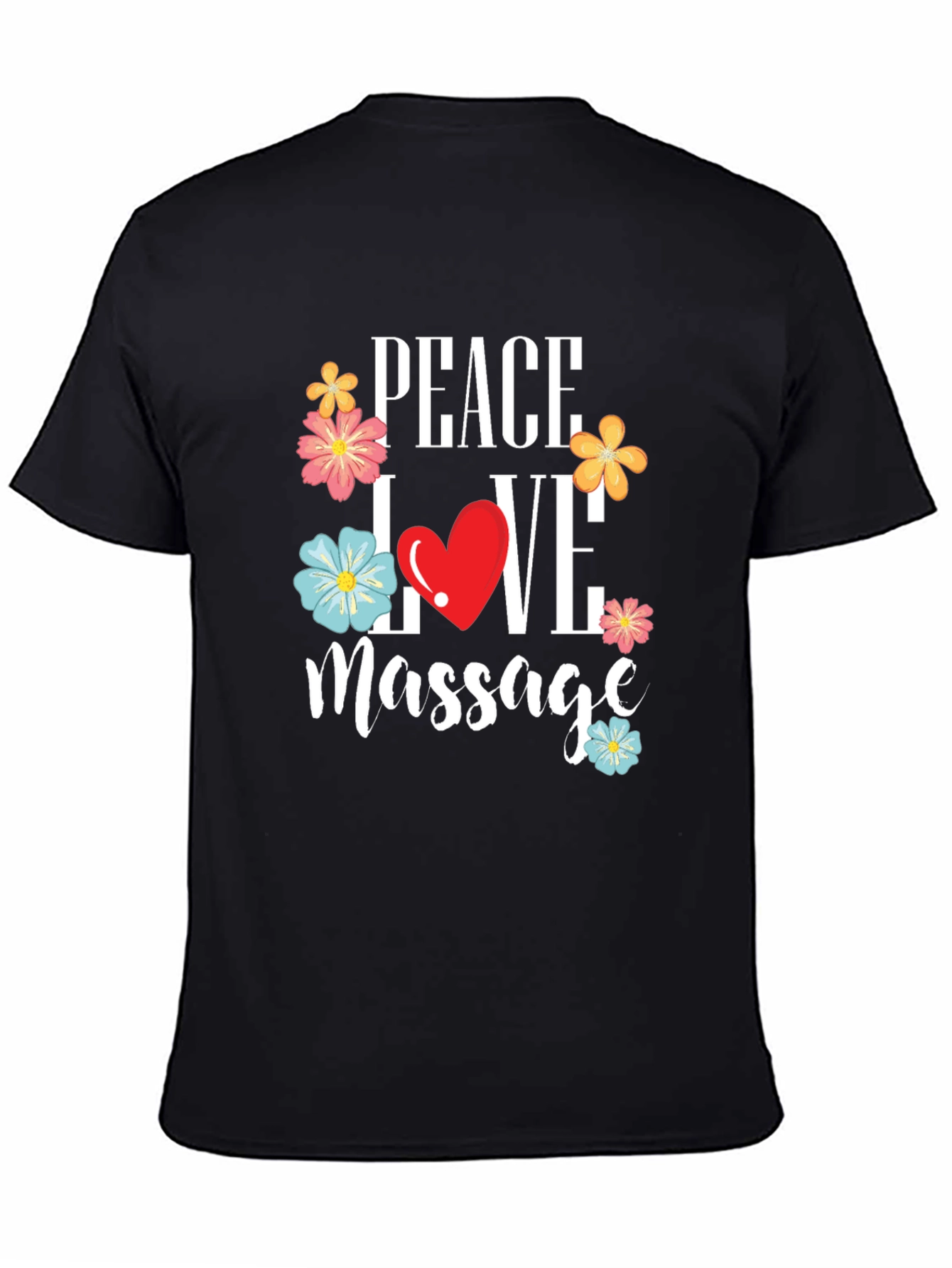 Peace Love Massage Graphic T-Shirt