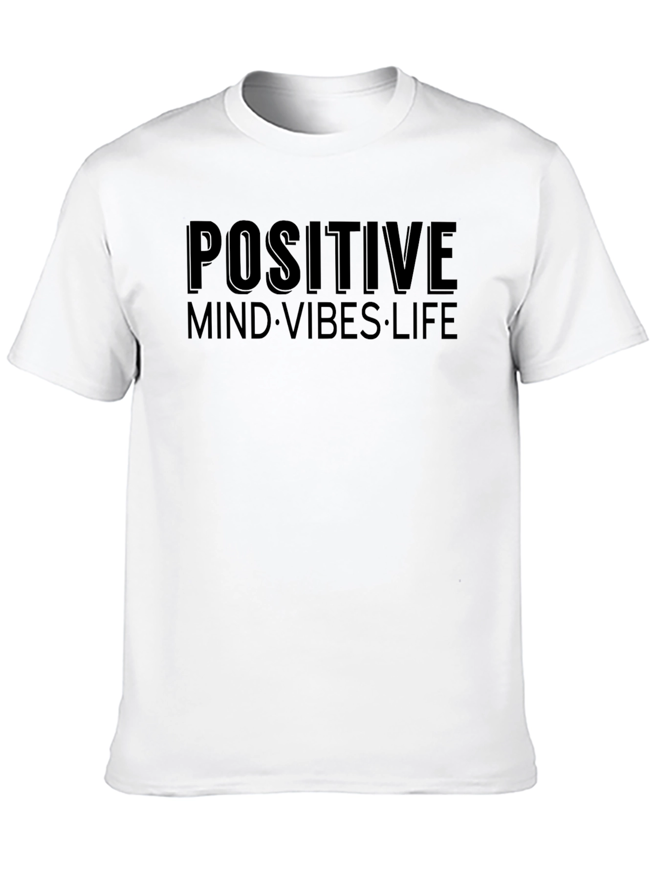 Positive Mind Vibes Life T-Shirt - Stylish Black Tee