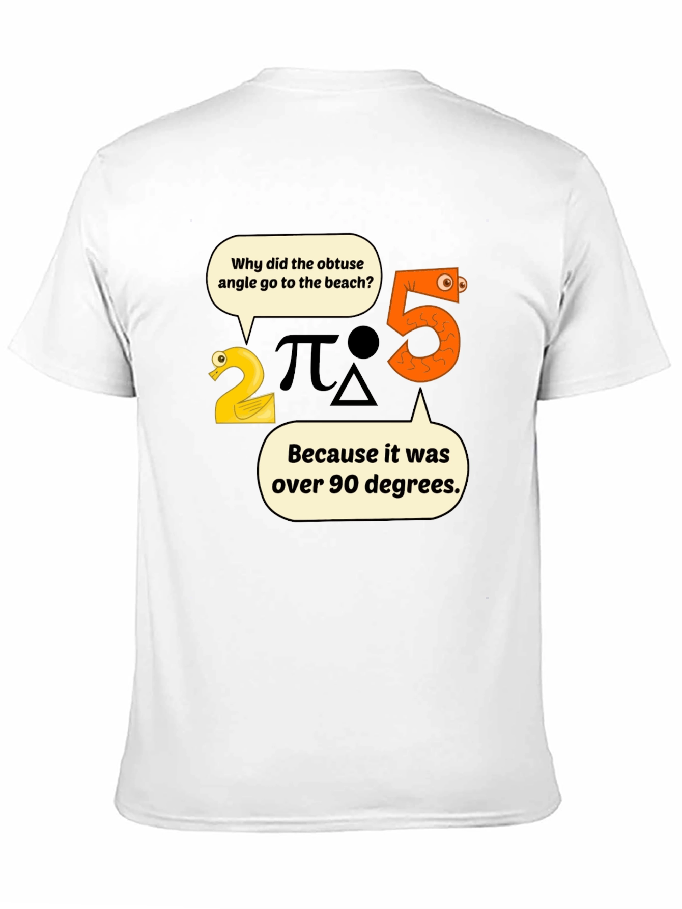 Funny Math Pun T-Shirt - Obtuse Angle Beach Trip