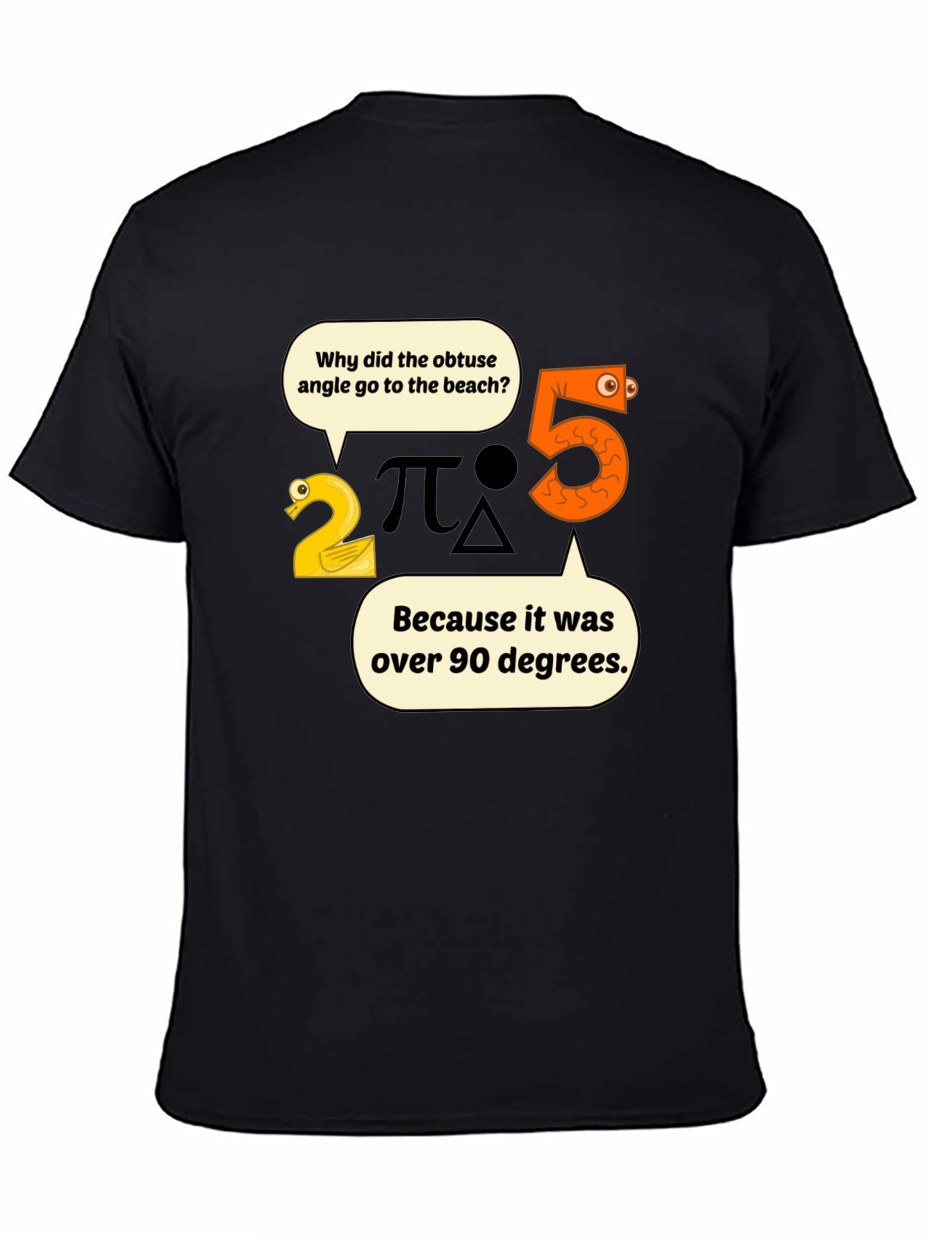 Funny Math Pun T-Shirt - Obtuse Angle Beach Trip