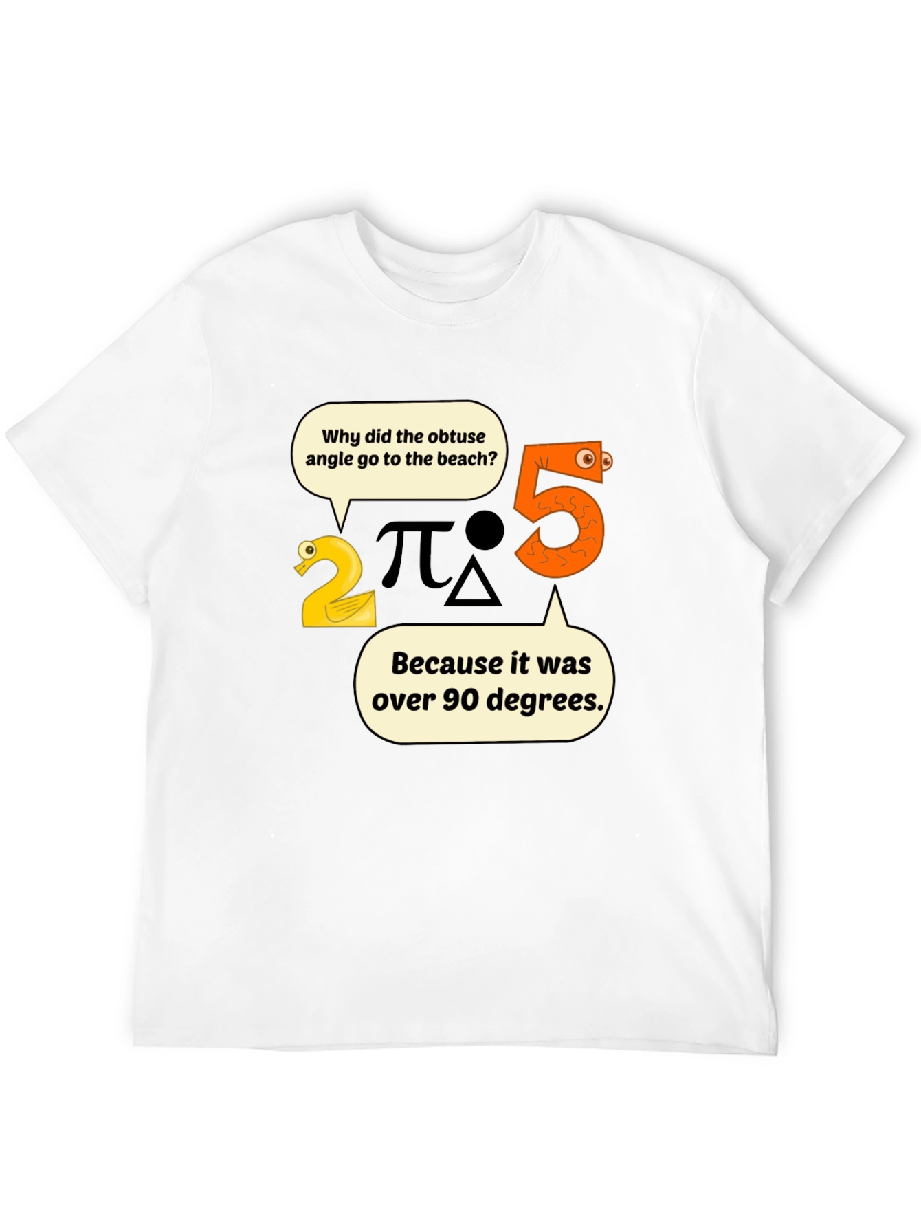 Funny Math Pun T-Shirt - Obtuse Angle Beach Trip