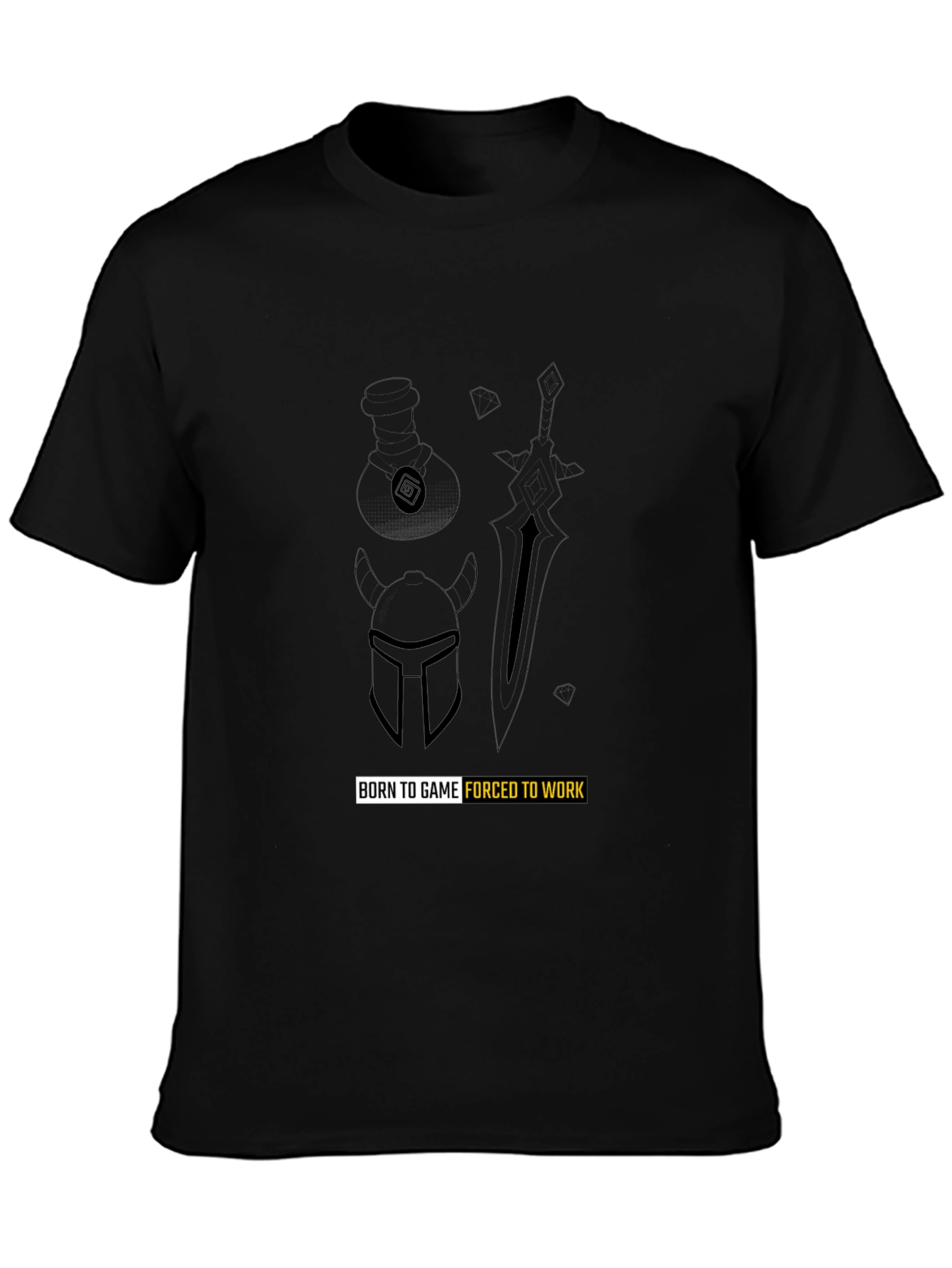 Born to Game T-Shirt - Black Graphic Tee