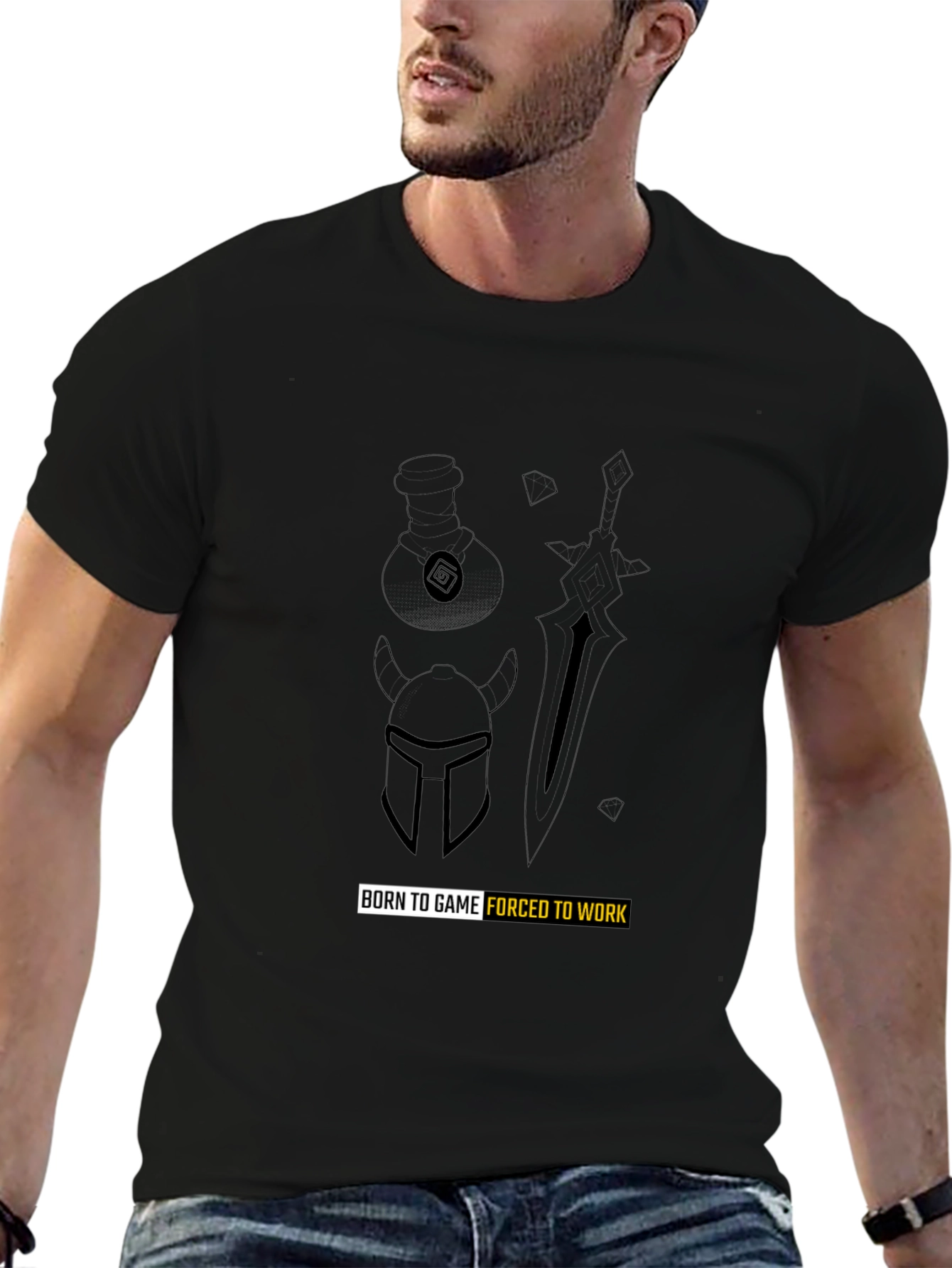 Born to Game T-Shirt - Black Graphic Tee