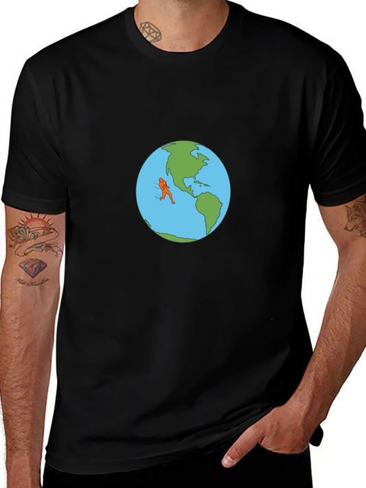 Running the World T-Shirt - Earth Graphic Tee