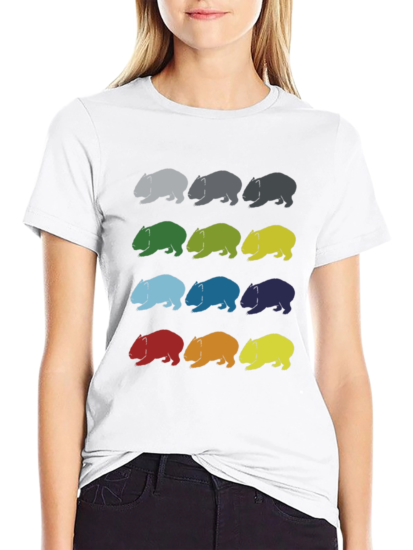 Wombat Pattern T-Shirt - Soft Cotton Graphic Tee