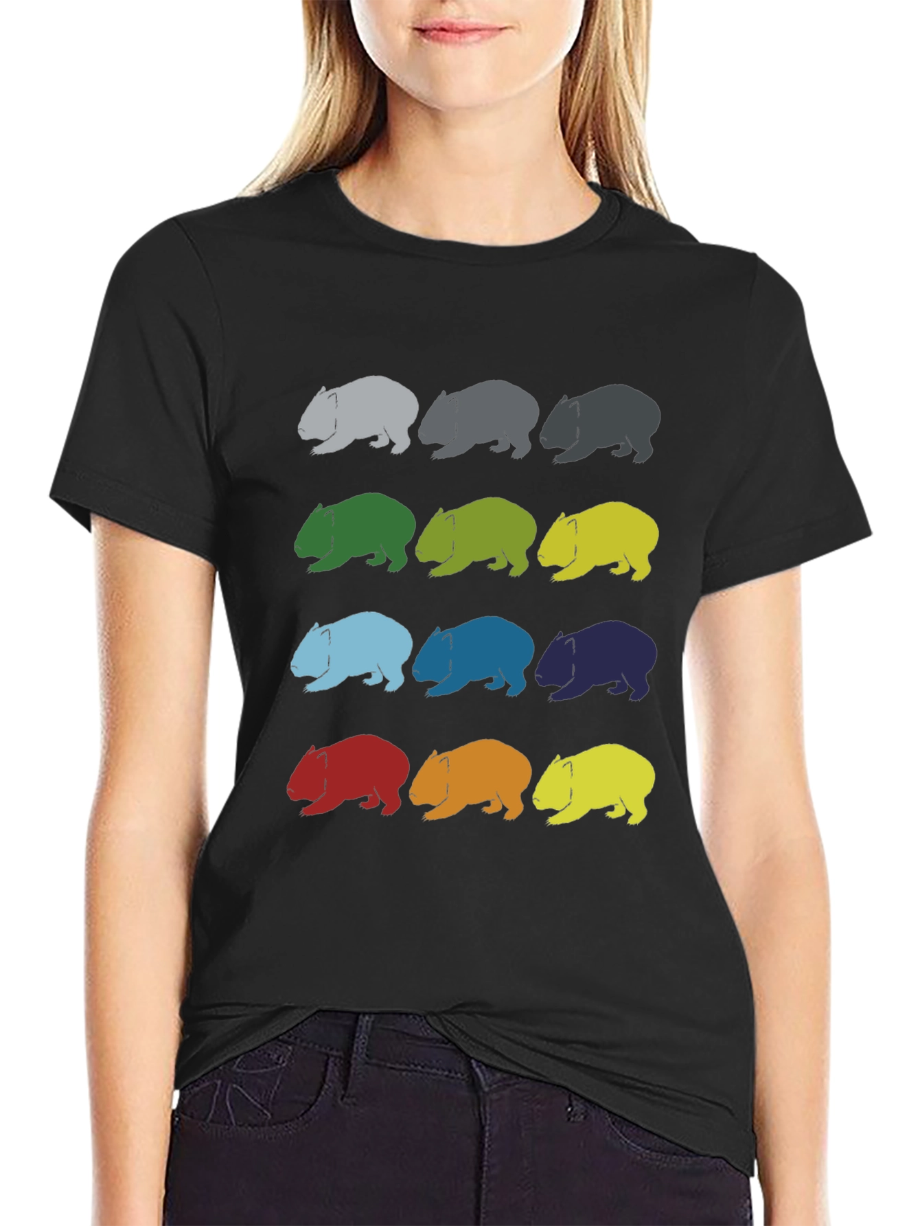 Wombat Pattern T-Shirt - Soft Cotton Graphic Tee