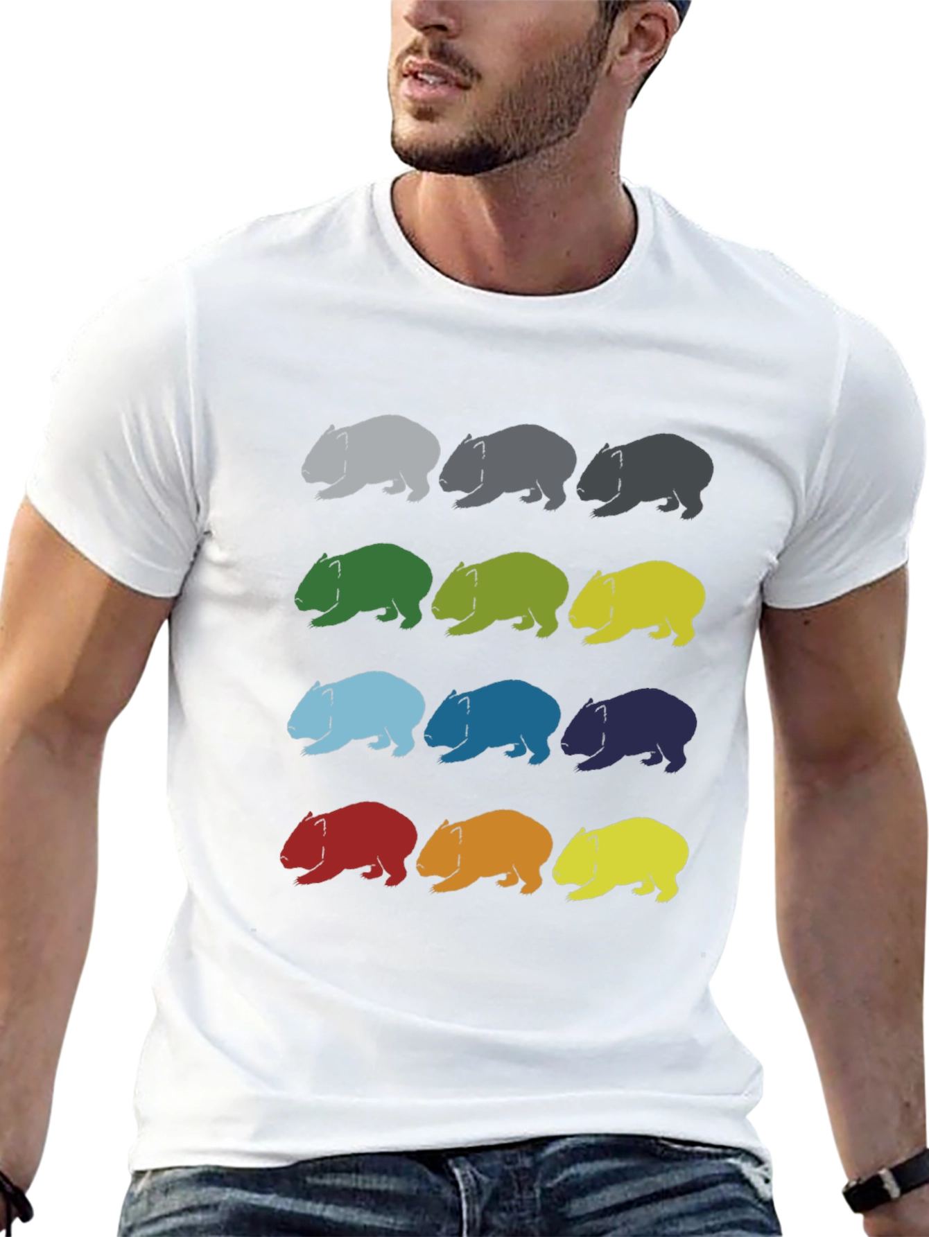 Wombat Pattern T-Shirt - Soft Cotton Graphic Tee